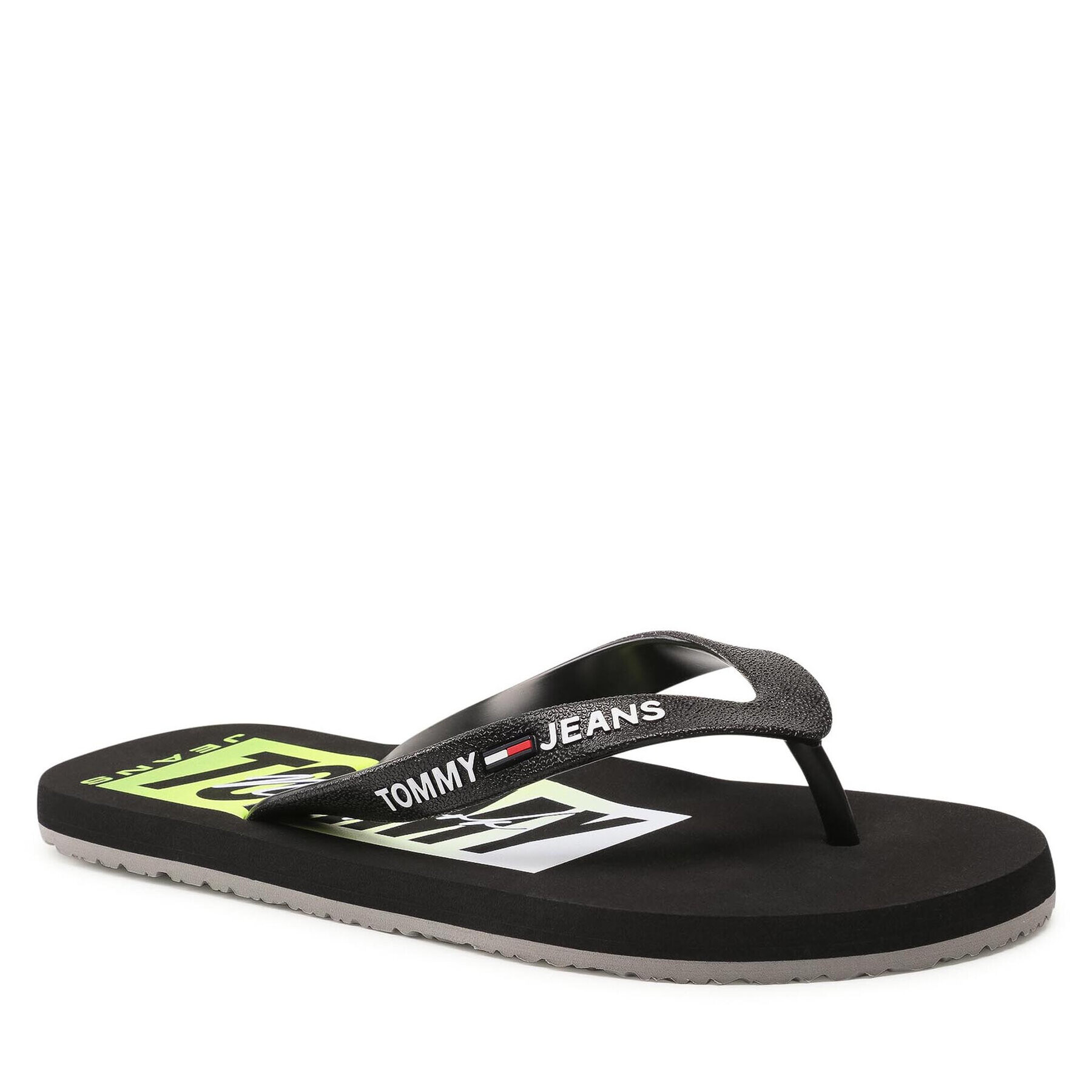 Tommy Jeans Джапанки Print Beach Sandal EM0EM00687 Черен - Pepit.bg