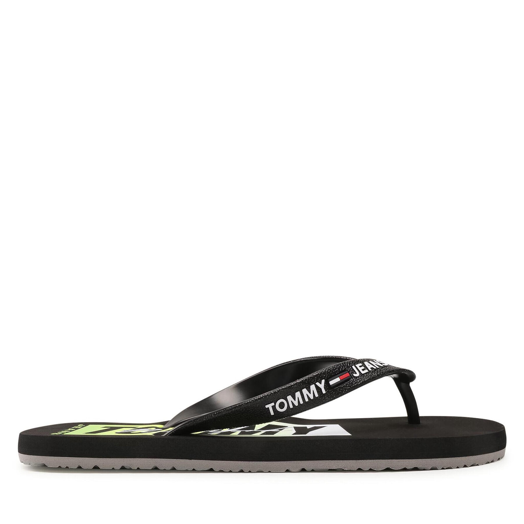 Tommy Jeans Джапанки Print Beach Sandal EM0EM00687 Черен - Pepit.bg