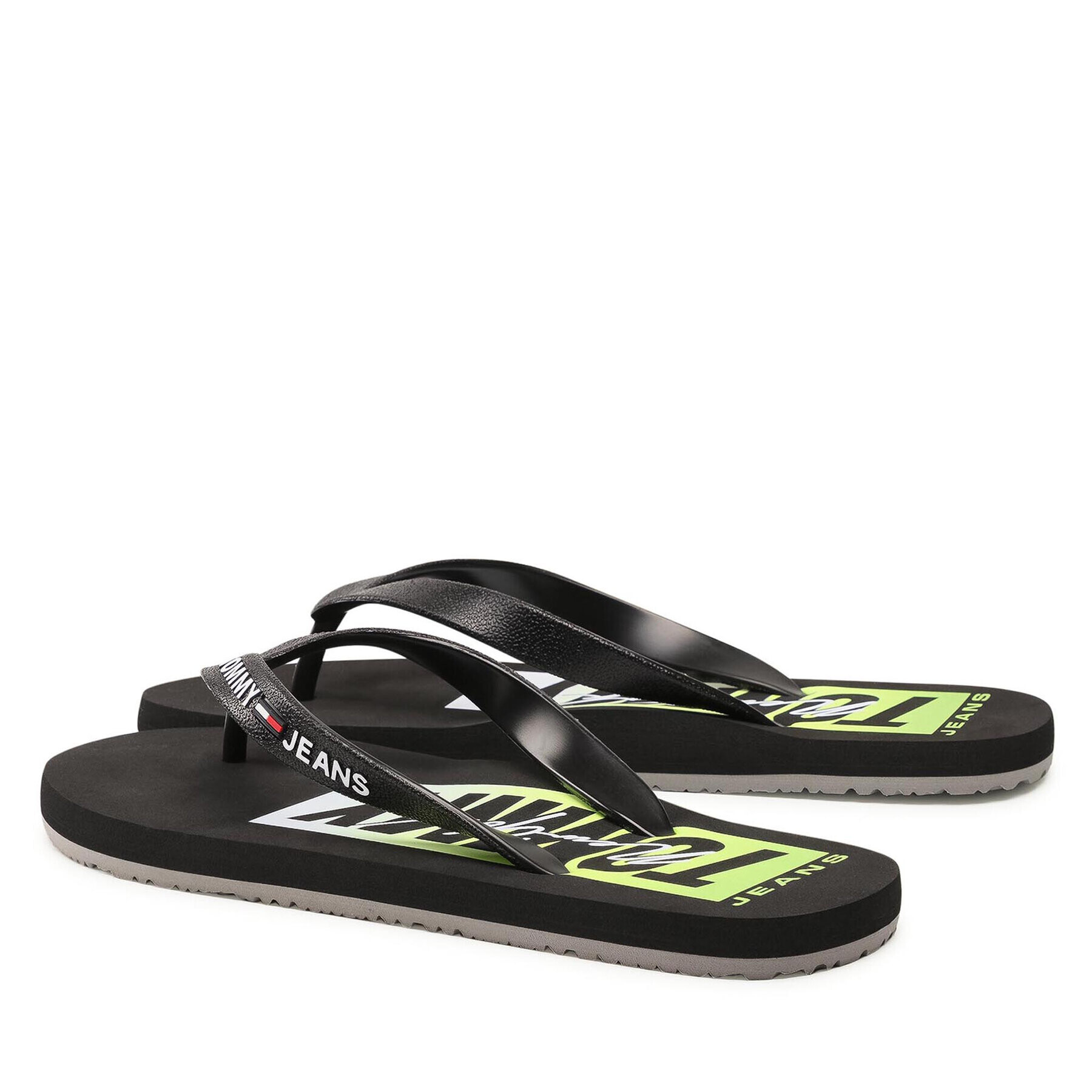 Tommy Jeans Джапанки Print Beach Sandal EM0EM00687 Черен - Pepit.bg