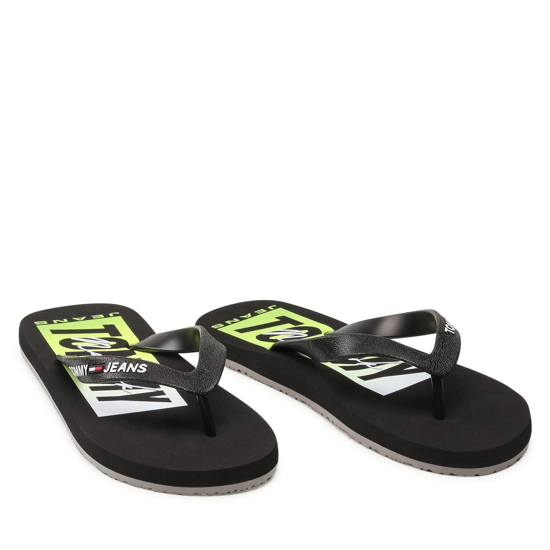 Tommy Jeans Джапанки Print Beach Sandal EM0EM00687 Черен - Pepit.bg