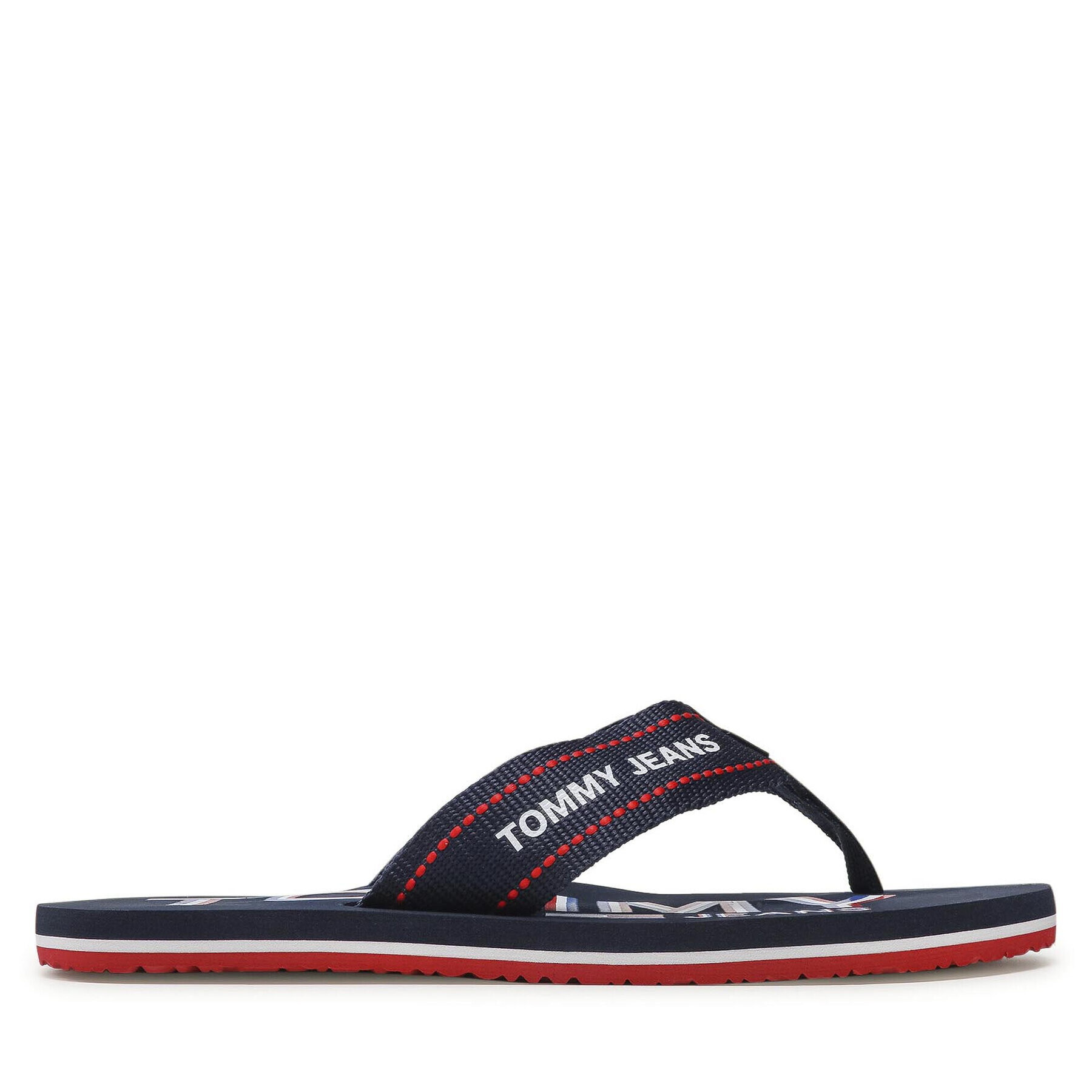 Tommy Jeans Джапанки Printed Beach Sandal EM0EM00728 Тъмносин - Pepit.bg