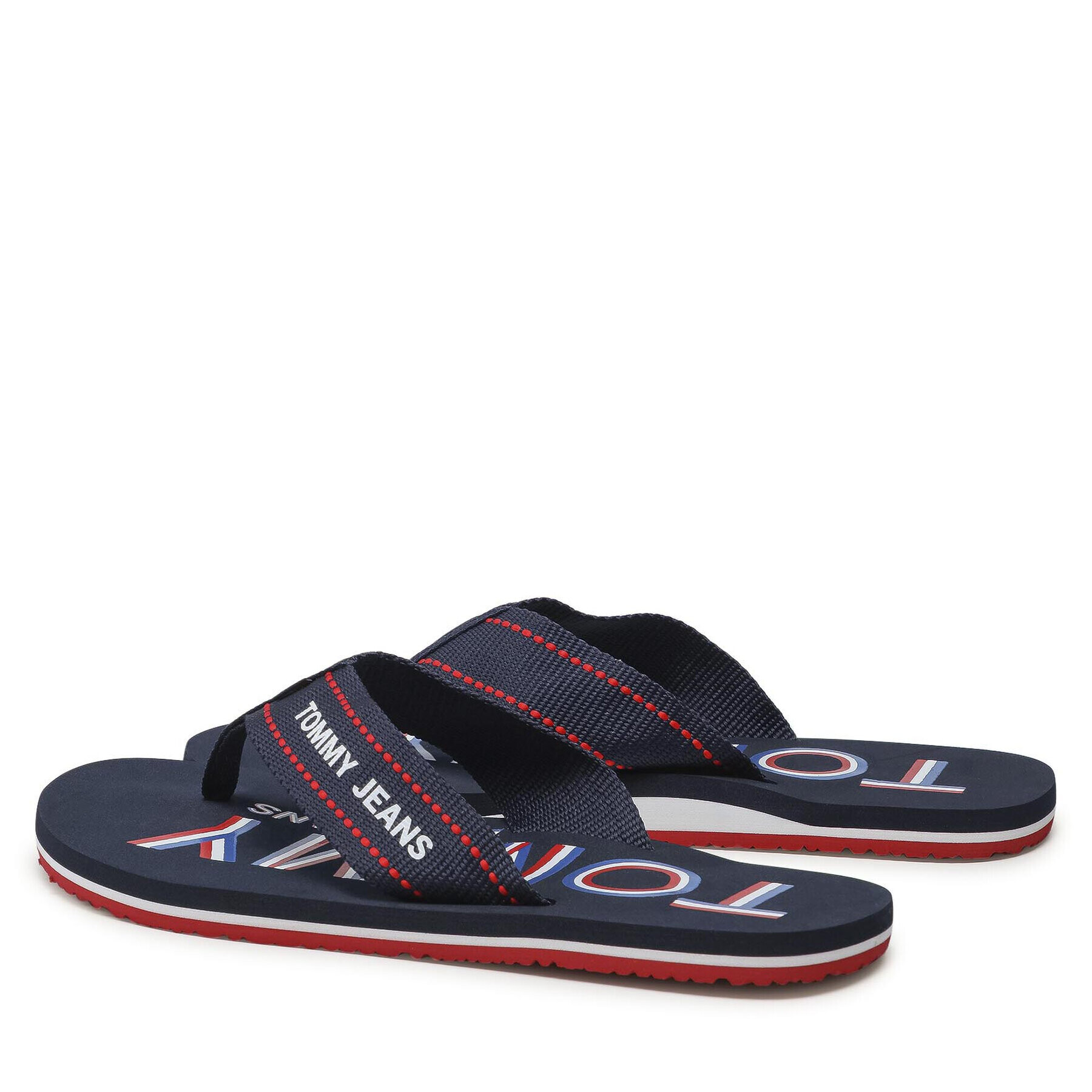 Tommy Jeans Джапанки Printed Beach Sandal EM0EM00728 Тъмносин - Pepit.bg