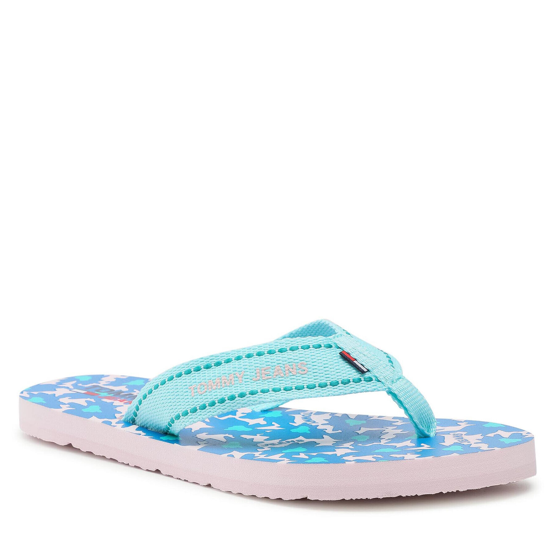Tommy Jeans Джапанки Tommy Webbing Flat Beach Sandal EN0EN01428 Син - Pepit.bg