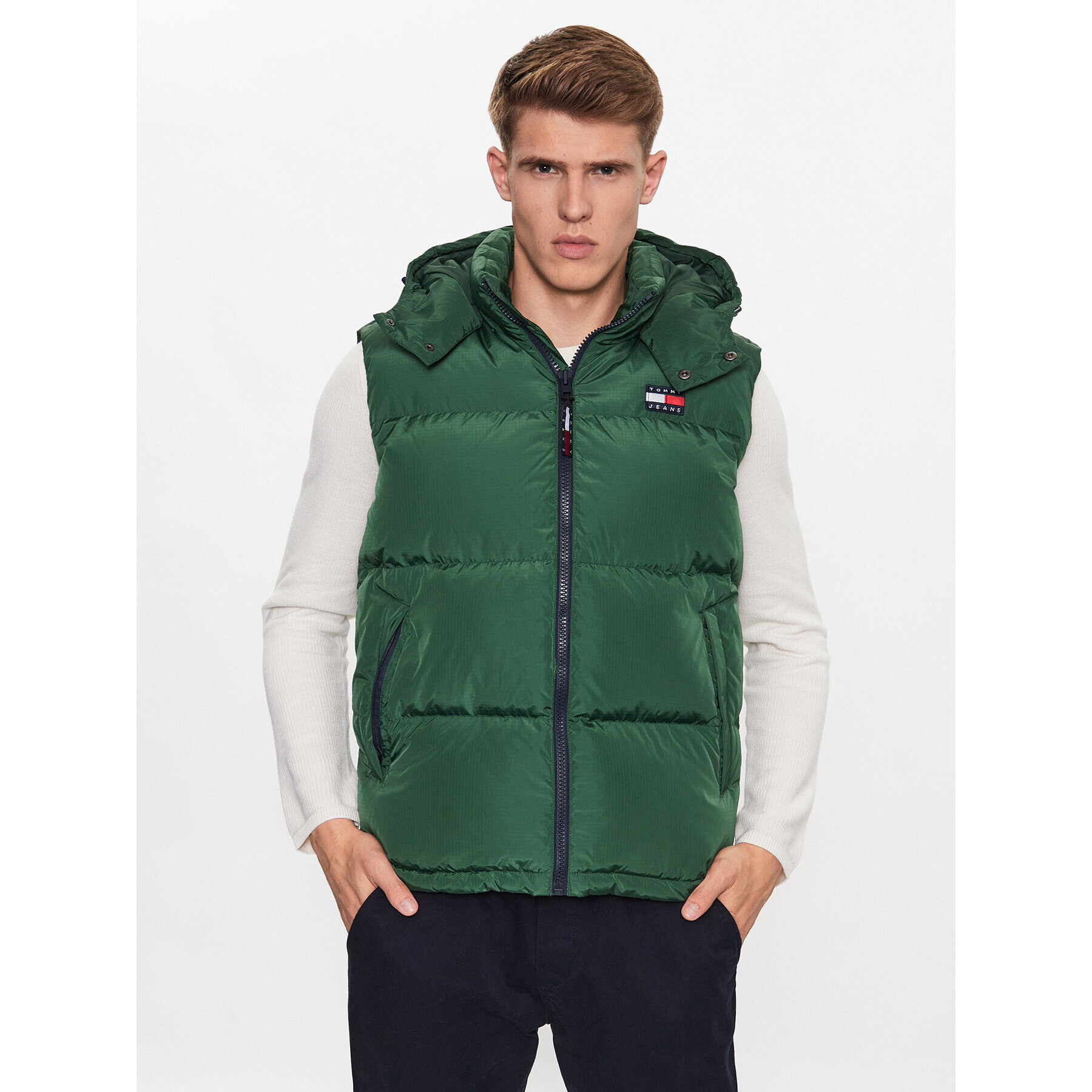 Tommy Jeans Елек Alaska DM0DM14447 Зелен Regular Fit - Pepit.bg