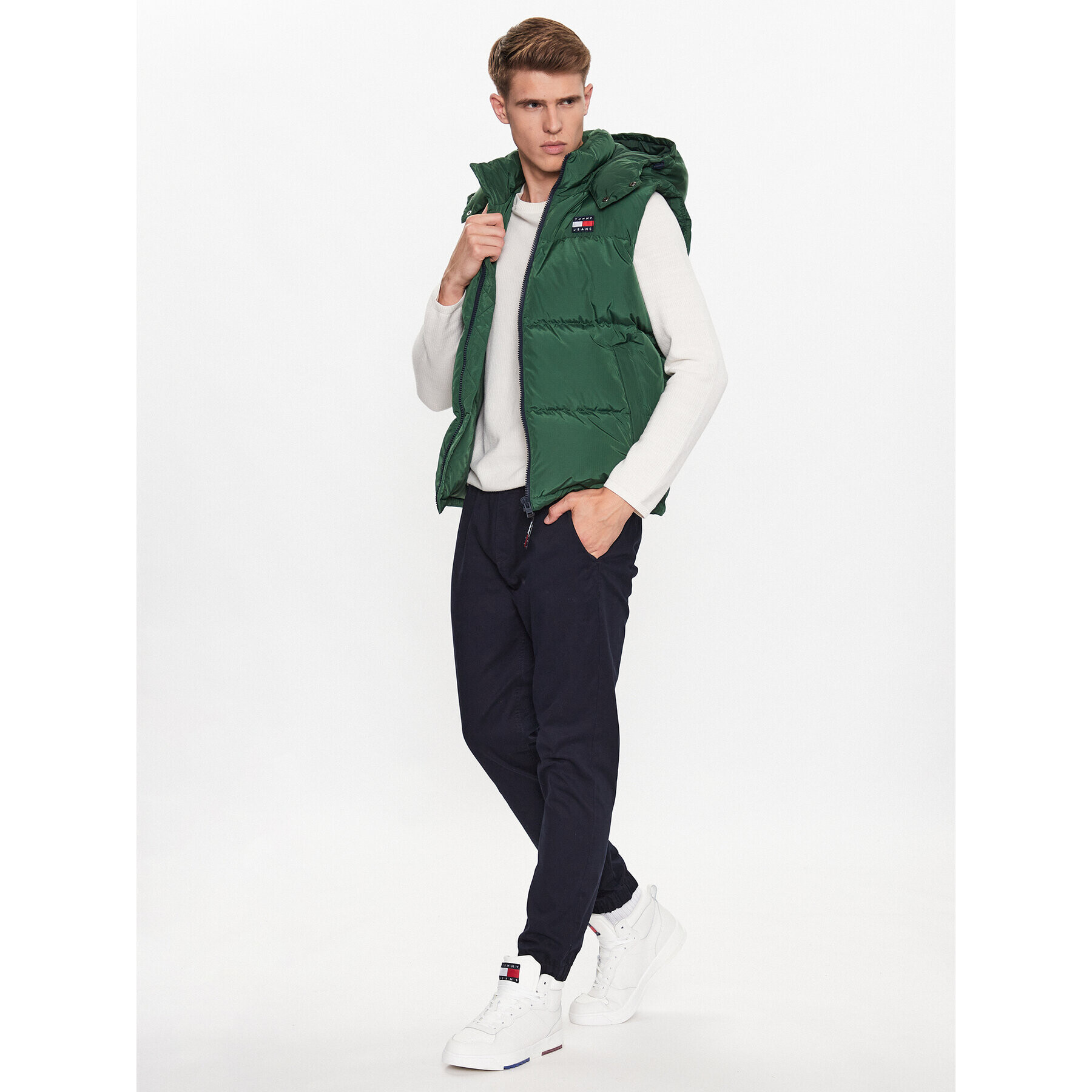 Tommy Jeans Елек Alaska DM0DM14447 Зелен Regular Fit - Pepit.bg