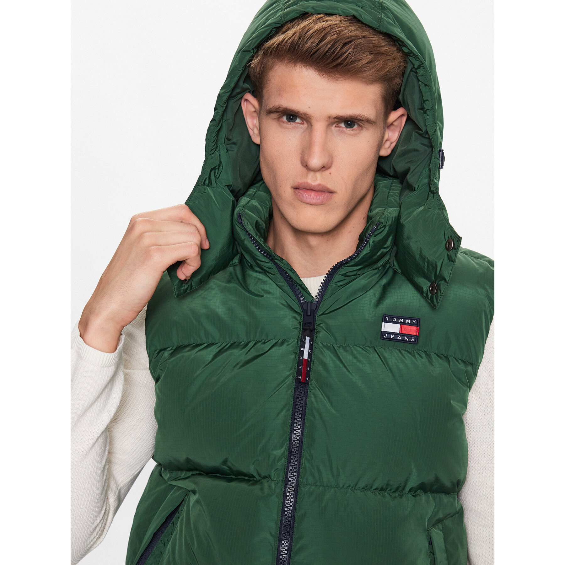 Tommy Jeans Елек Alaska DM0DM14447 Зелен Regular Fit - Pepit.bg
