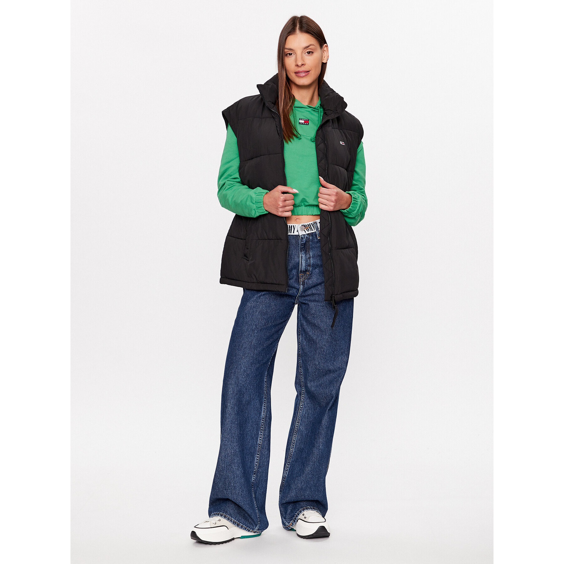 Tommy Jeans Елек DW0DW15858 Черен Regular Fit - Pepit.bg