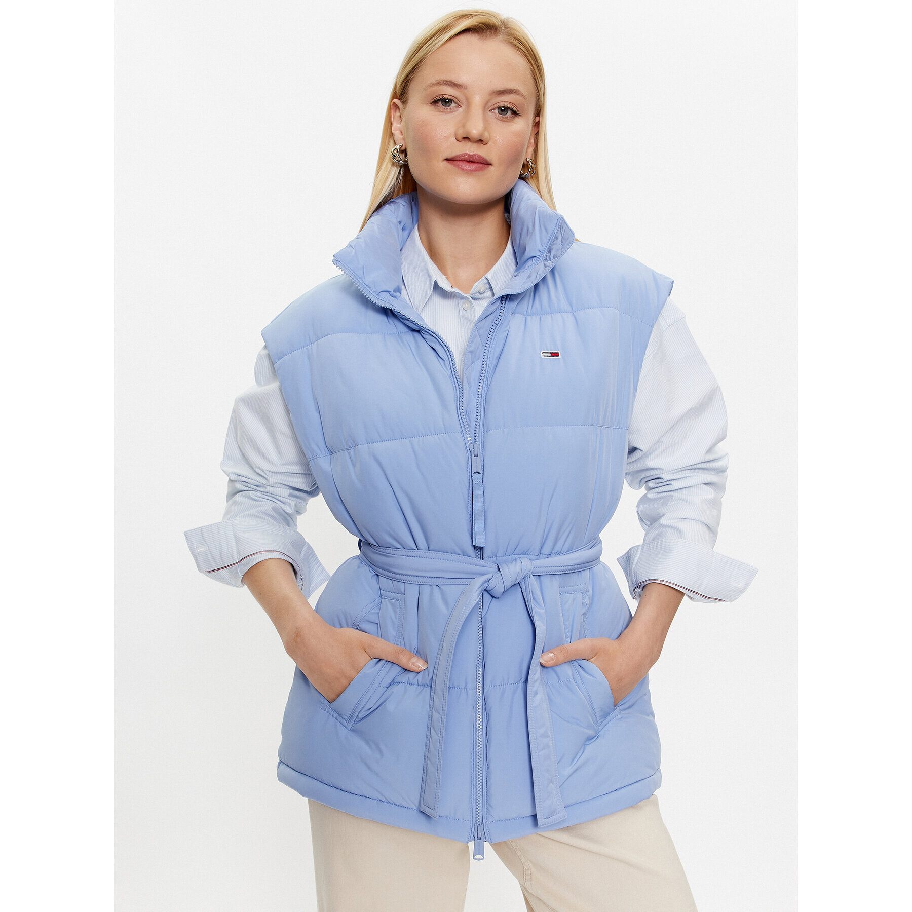 Tommy Jeans Елек DW0DW15858 Син Regular Fit - Pepit.bg