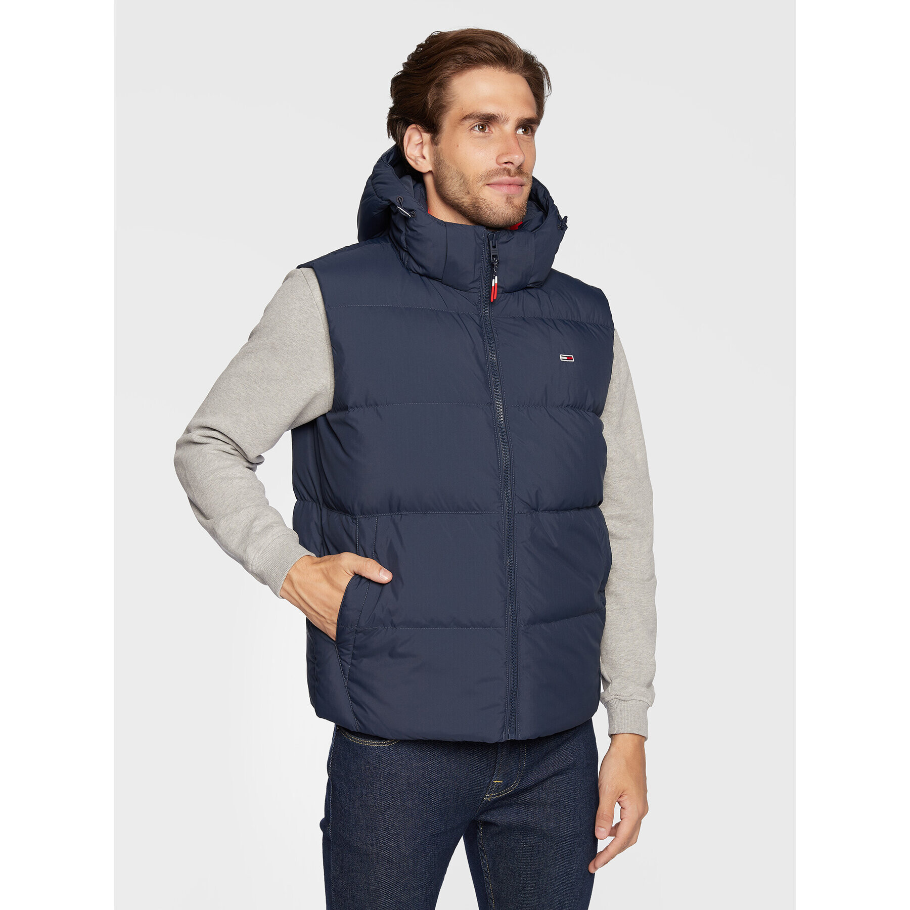 Tommy Jeans Елек Essential DM0DM15449 Тъмносин Regular Fit - Pepit.bg