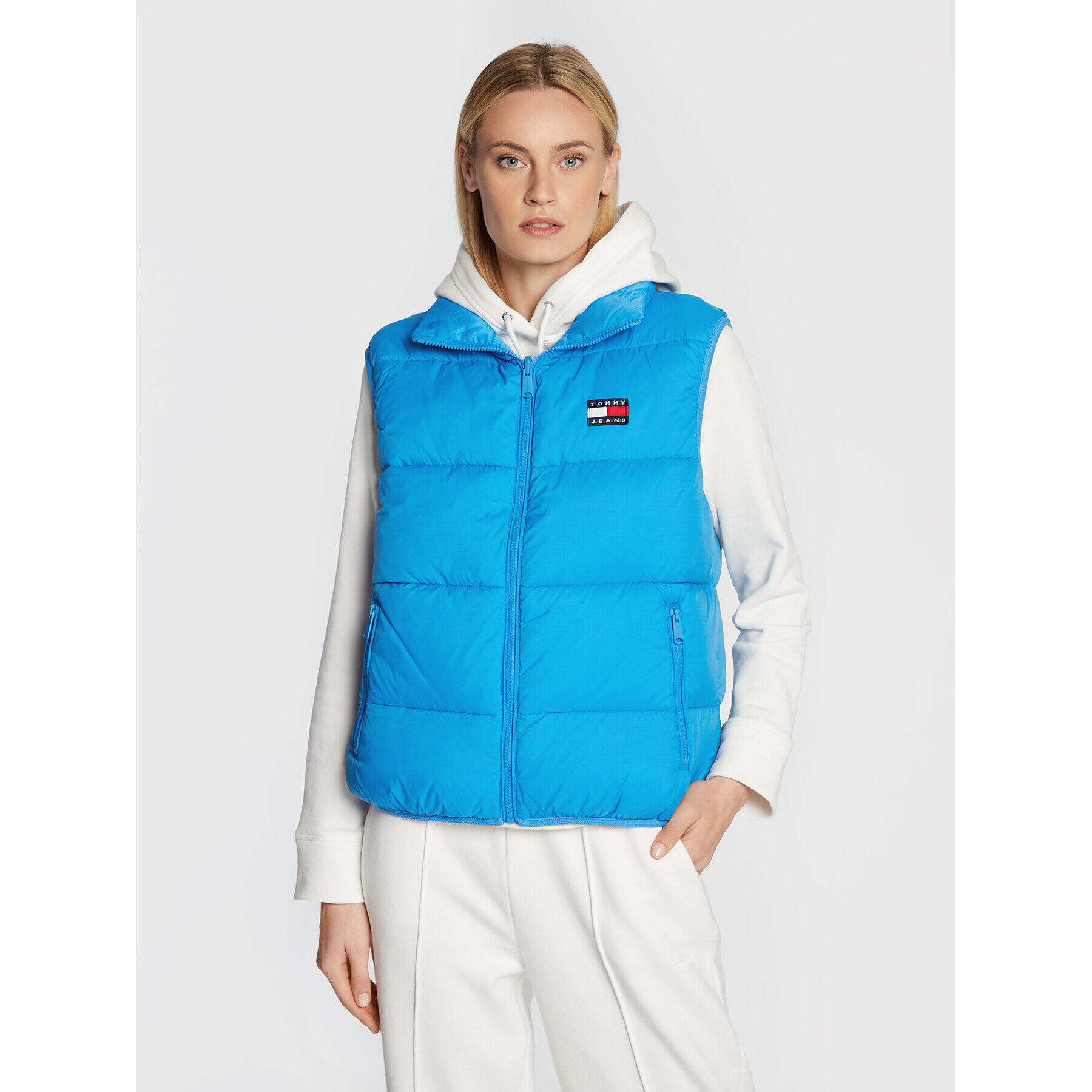 Tommy Jeans Елек Reverse Monogram DW0DW13750 Син Regular Fit - Pepit.bg