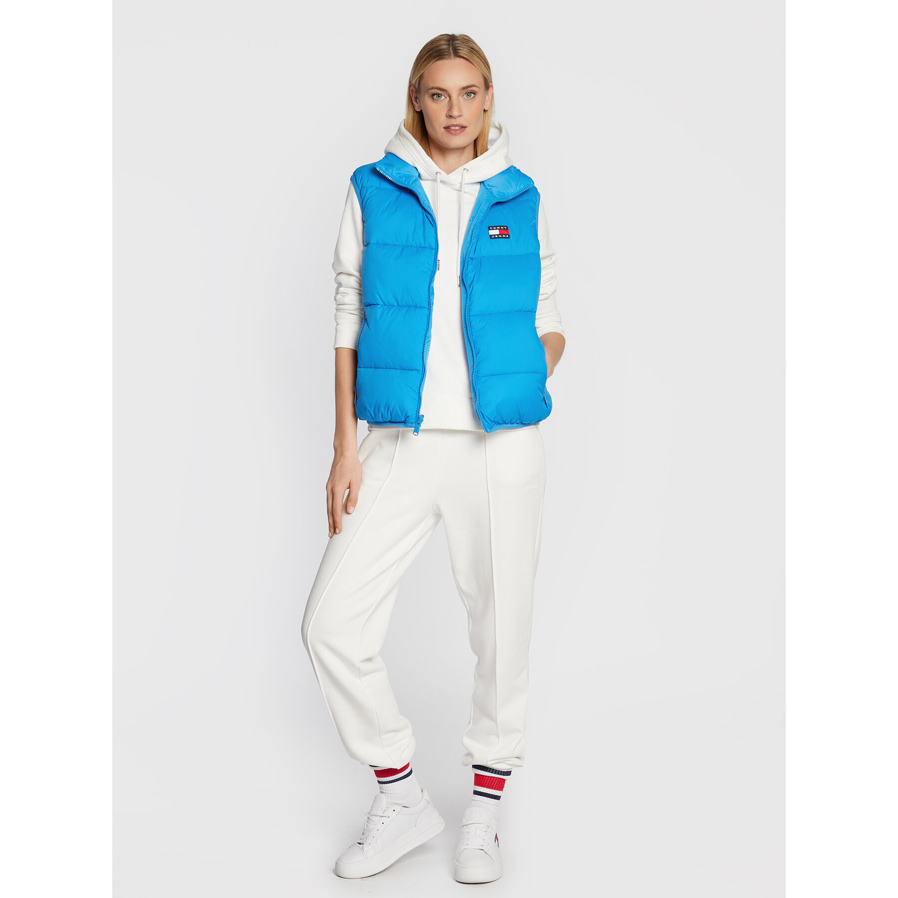 Tommy Jeans Елек Reverse Monogram DW0DW13750 Син Regular Fit - Pepit.bg