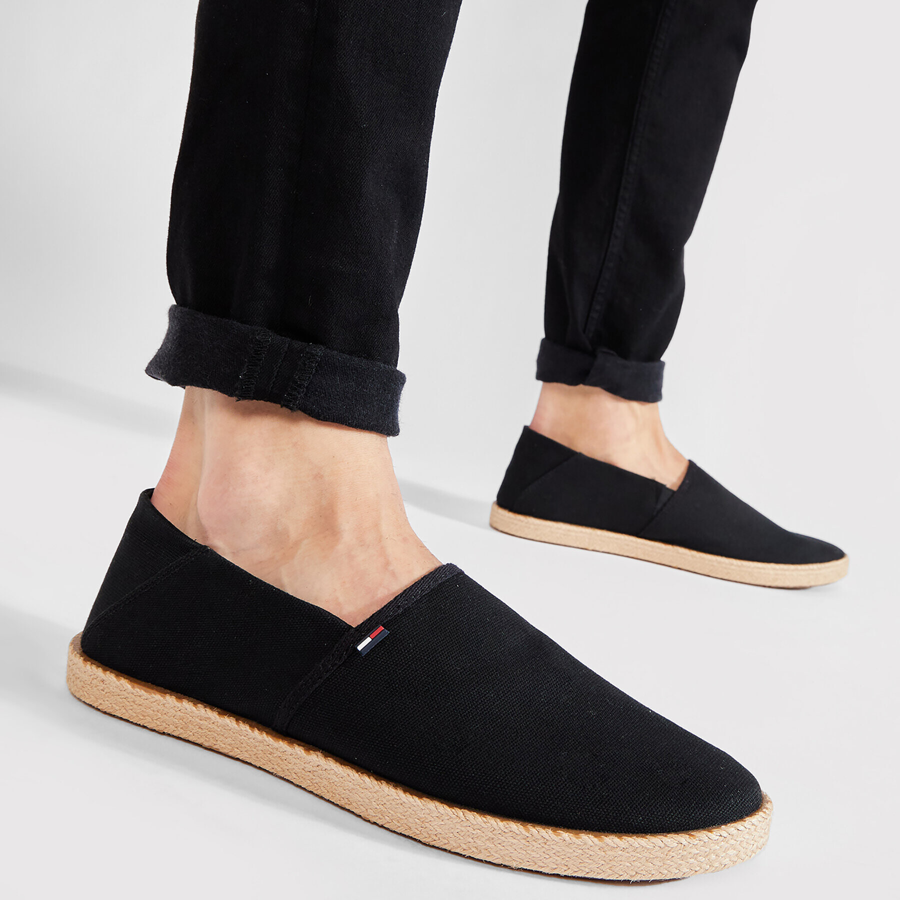 Tommy Jeans Еспадрили Essential Espadrille EM0EM00677 Черен - Pepit.bg