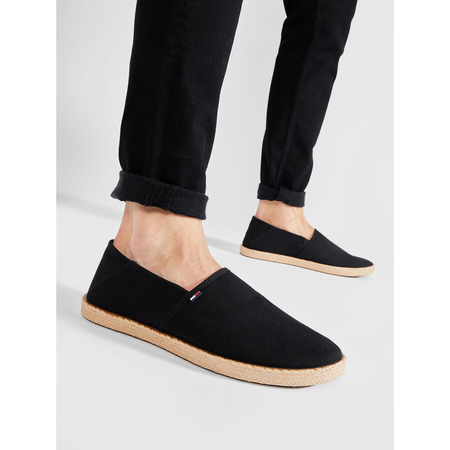 Tommy Jeans Еспадрили Essential Espadrille EM0EM00677 Черен - Pepit.bg