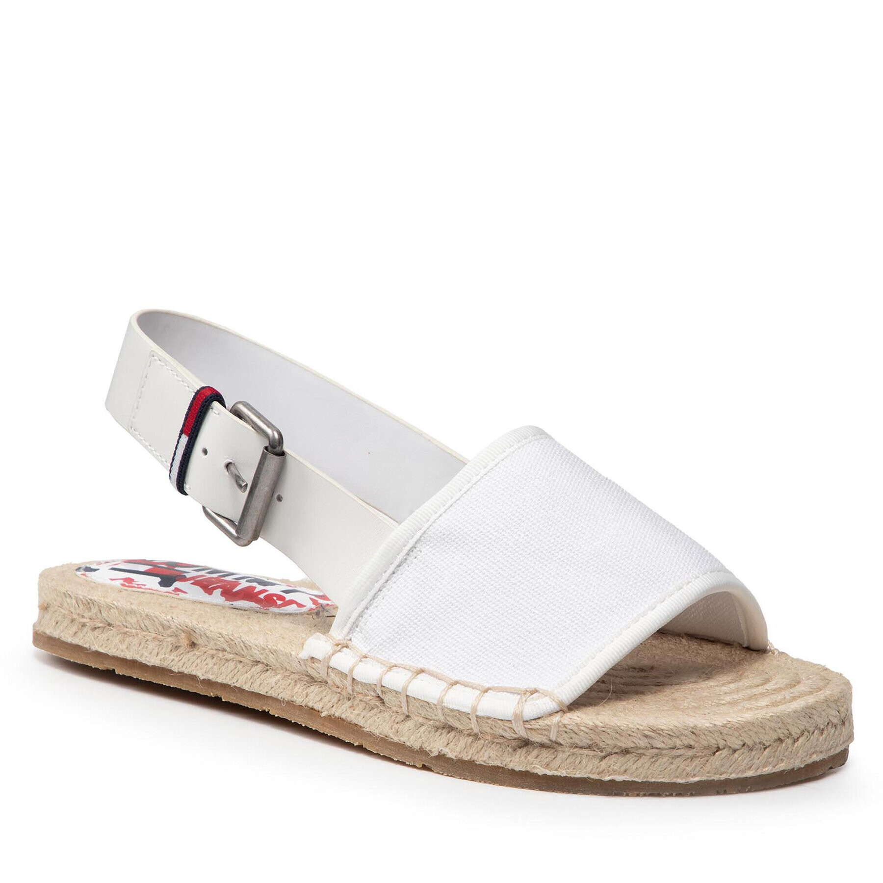 Tommy Jeans Еспадрили Essential Flat Sandal EN0EN01437 Бял - Pepit.bg