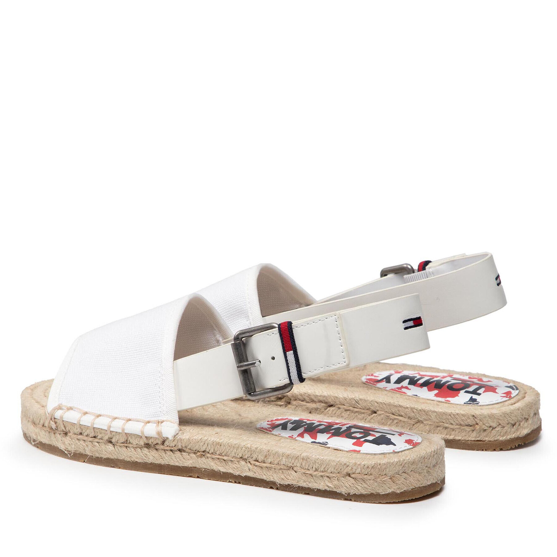 Tommy Jeans Еспадрили Essential Flat Sandal EN0EN01437 Бял - Pepit.bg