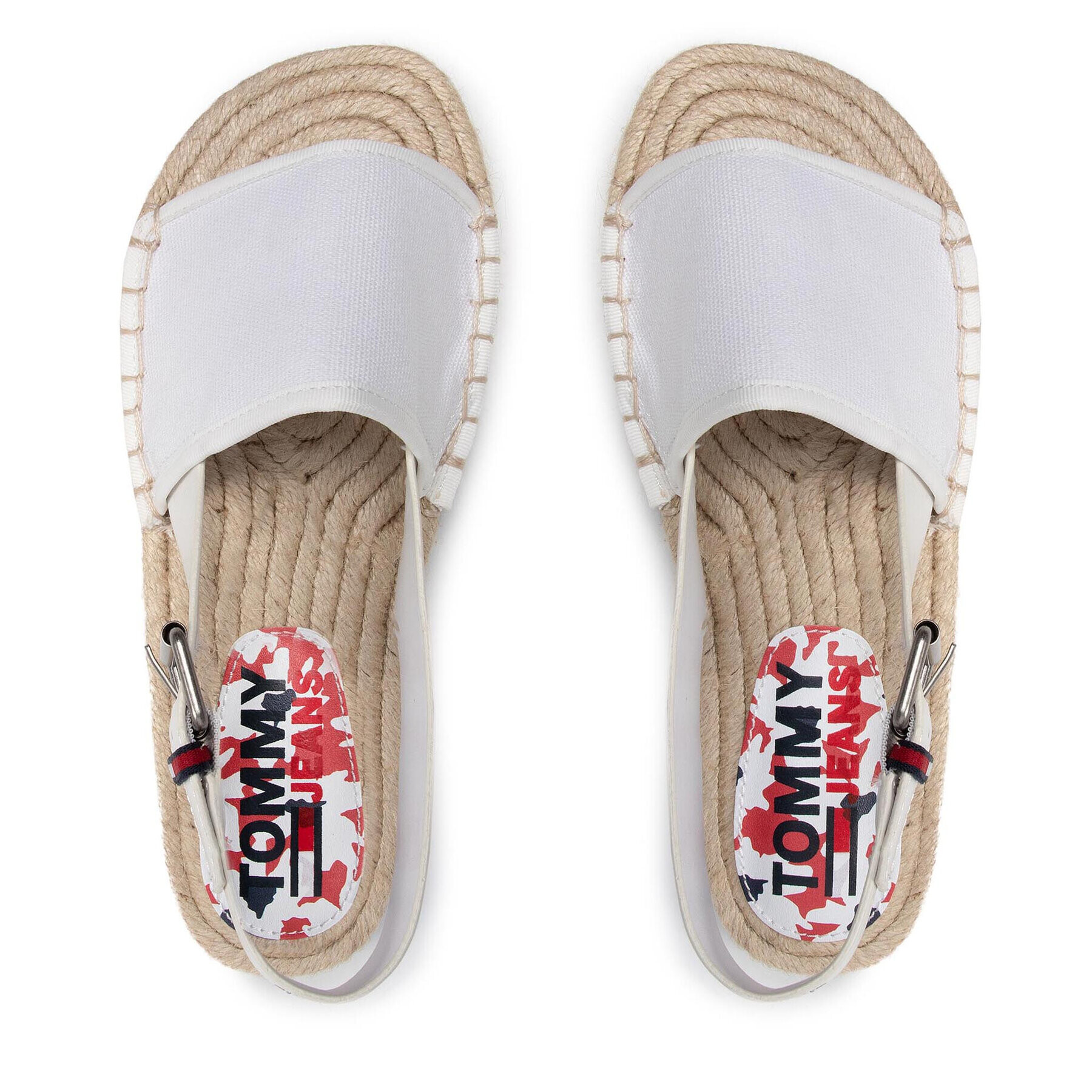 Tommy Jeans Еспадрили Essential Flat Sandal EN0EN01437 Бял - Pepit.bg