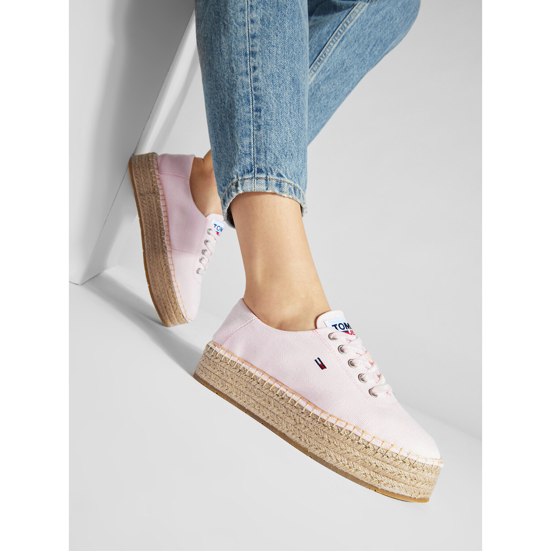 Tommy Jeans Еспадрили Essential Flatform Espadrille EN0EN01434 Розов - Pepit.bg