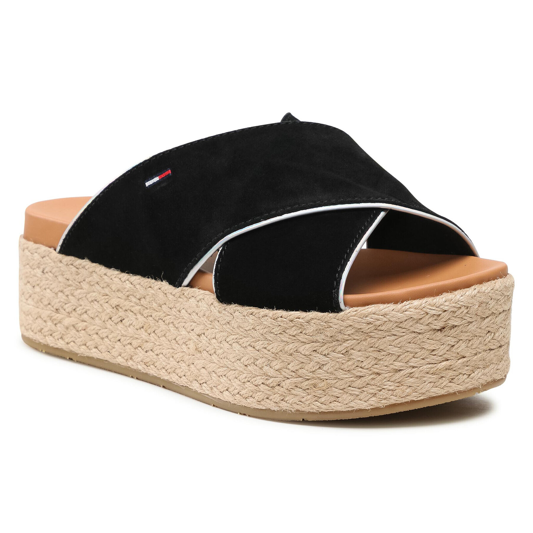 Tommy Jeans Еспадрили Essential Flatform Mule EN0EN01314 Черен - Pepit.bg