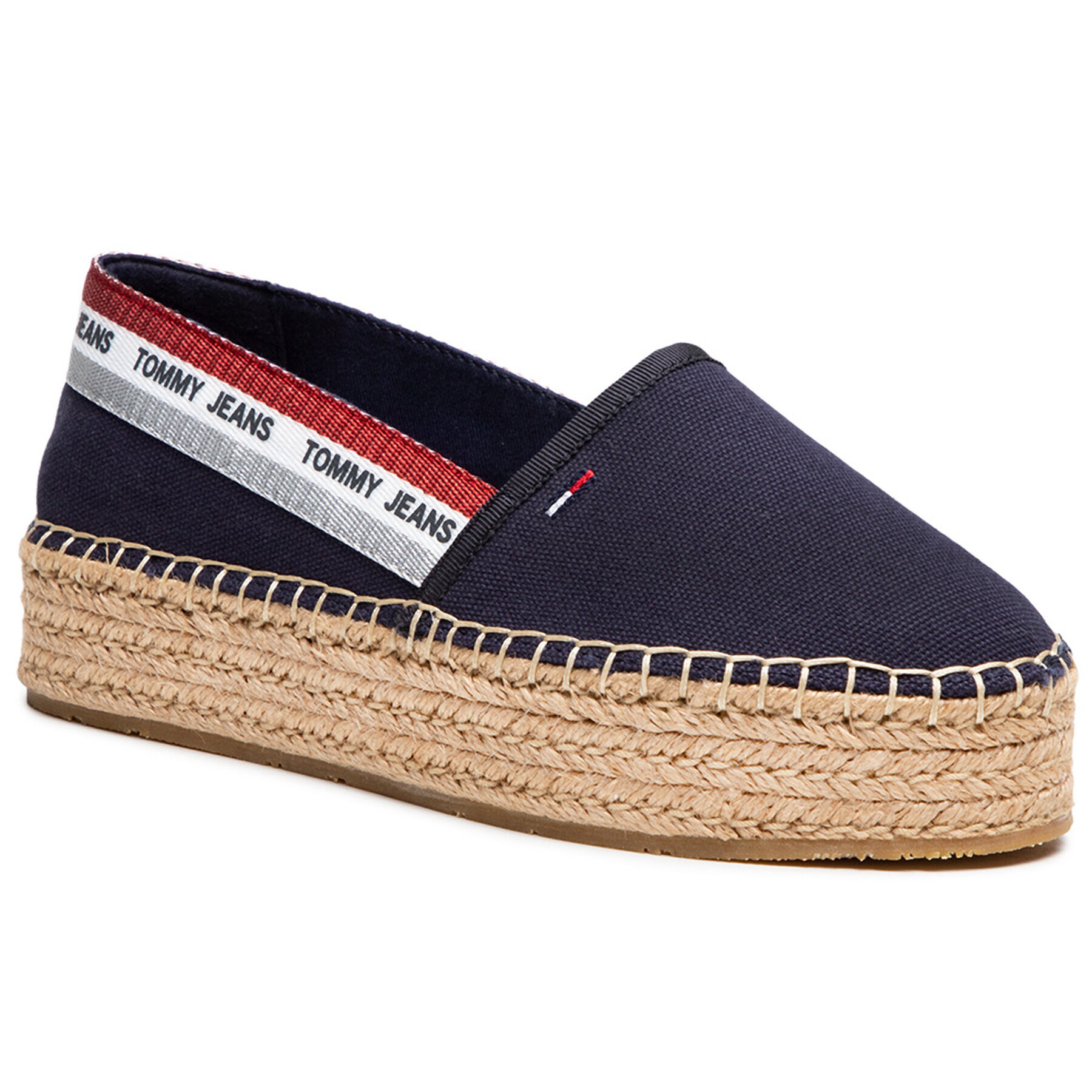 Tommy Jeans Еспадрили Flatform Espadrille EN0EN01376 Тъмносин - Pepit.bg