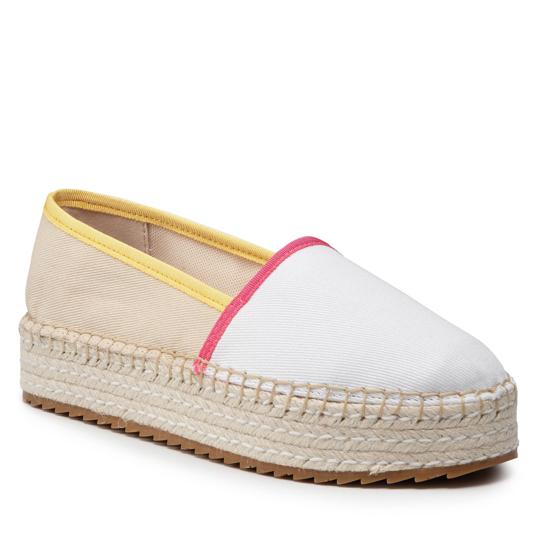Tommy Jeans Еспадрили Flatform Espadrille EN0EN01832 Бял - Pepit.bg