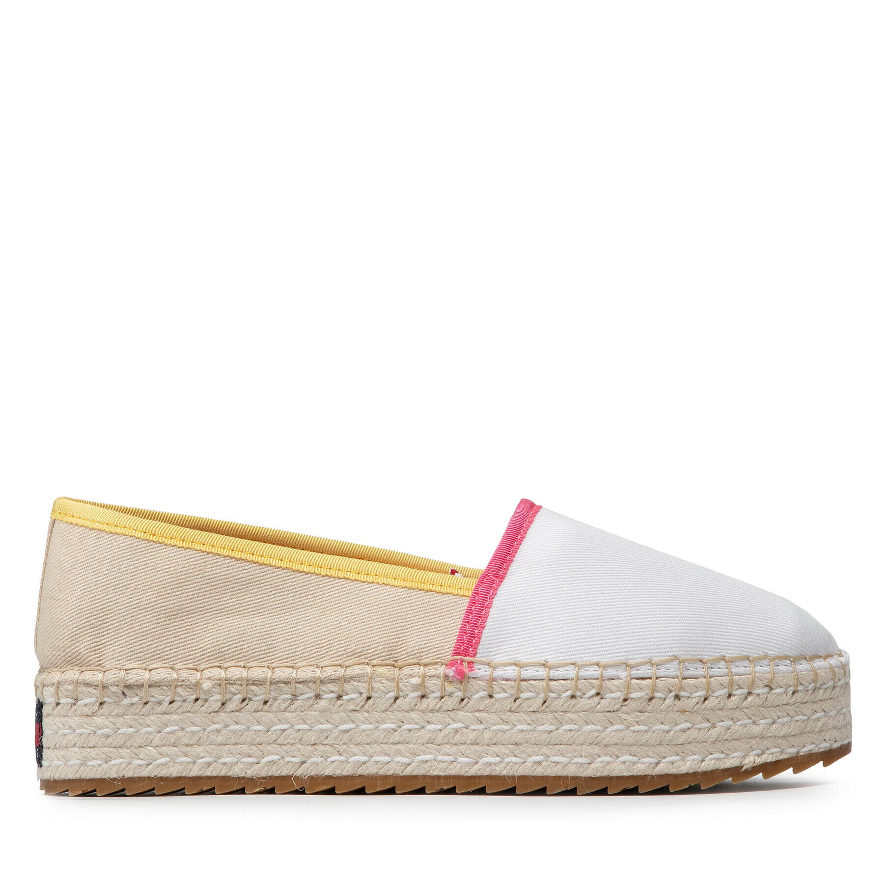 Tommy Jeans Еспадрили Flatform Espadrille EN0EN01832 Бял - Pepit.bg