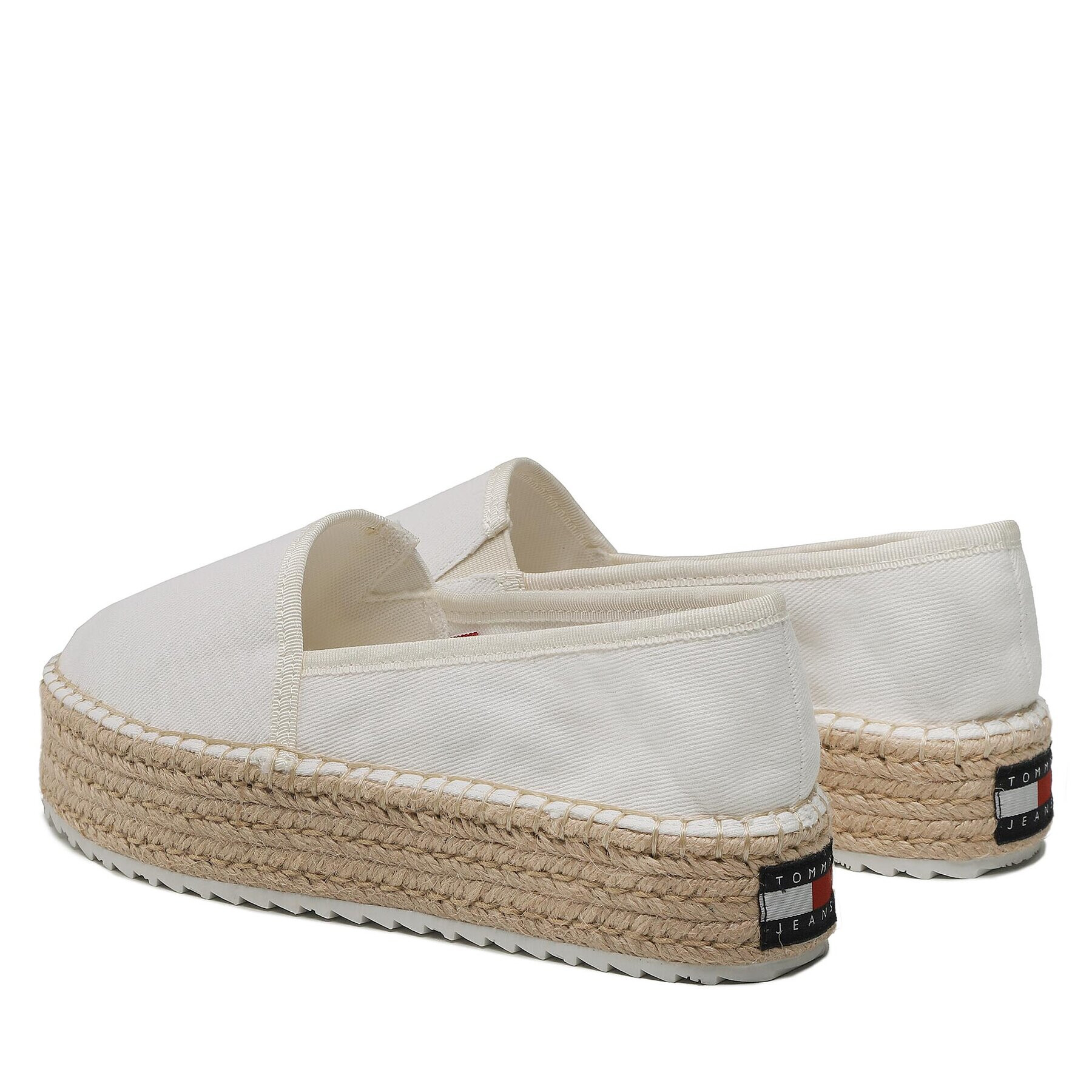 Tommy Jeans Еспадрили Flatform Espadrille EN0EN02078 Бял - Pepit.bg