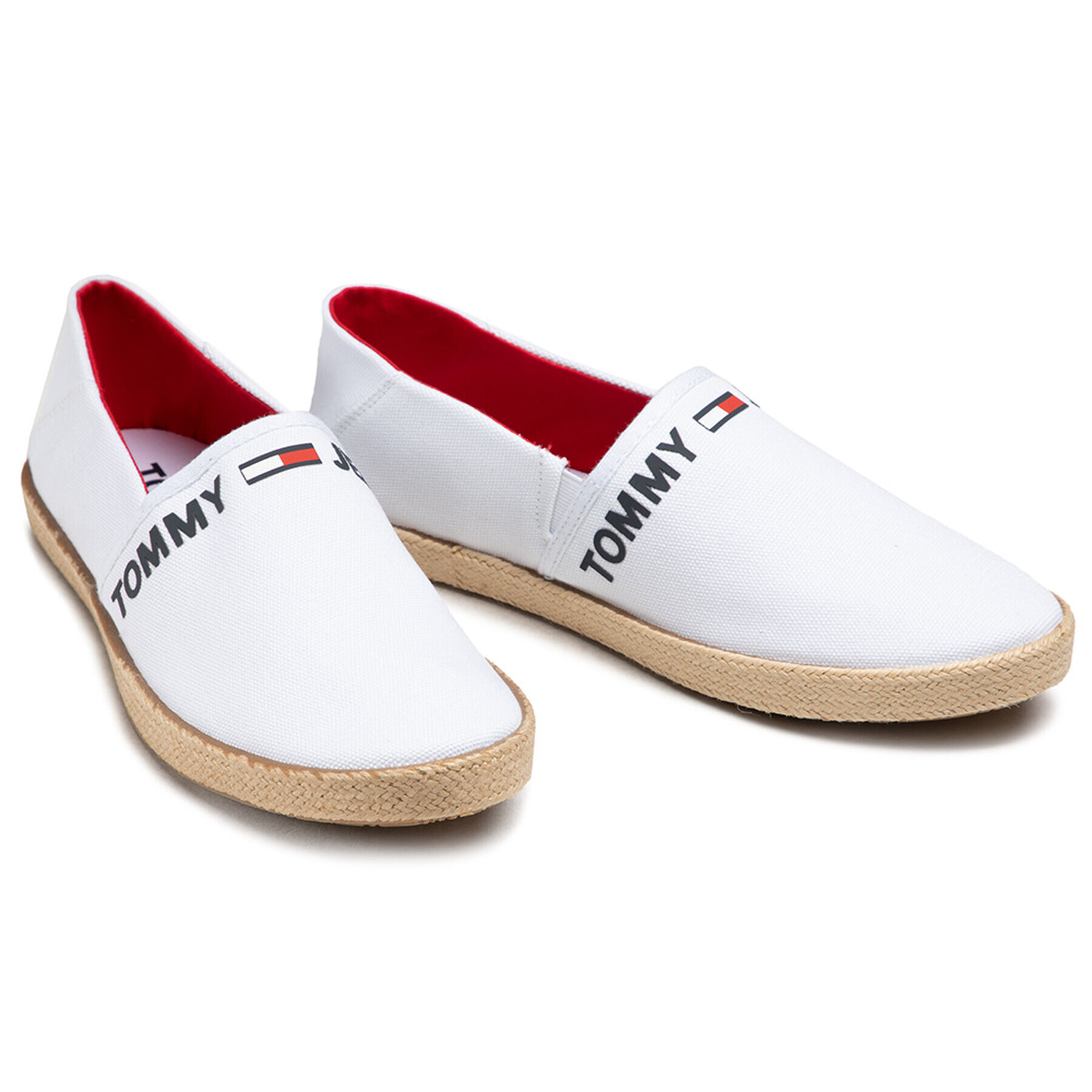 Tommy Jeans Еспадрили Logo Espadrille EM0EM00676 Бял - Pepit.bg