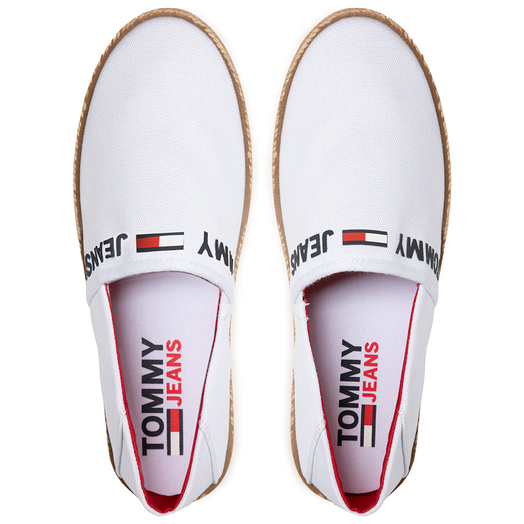 Tommy Jeans Еспадрили Logo Espadrille EM0EM00676 Бял - Pepit.bg