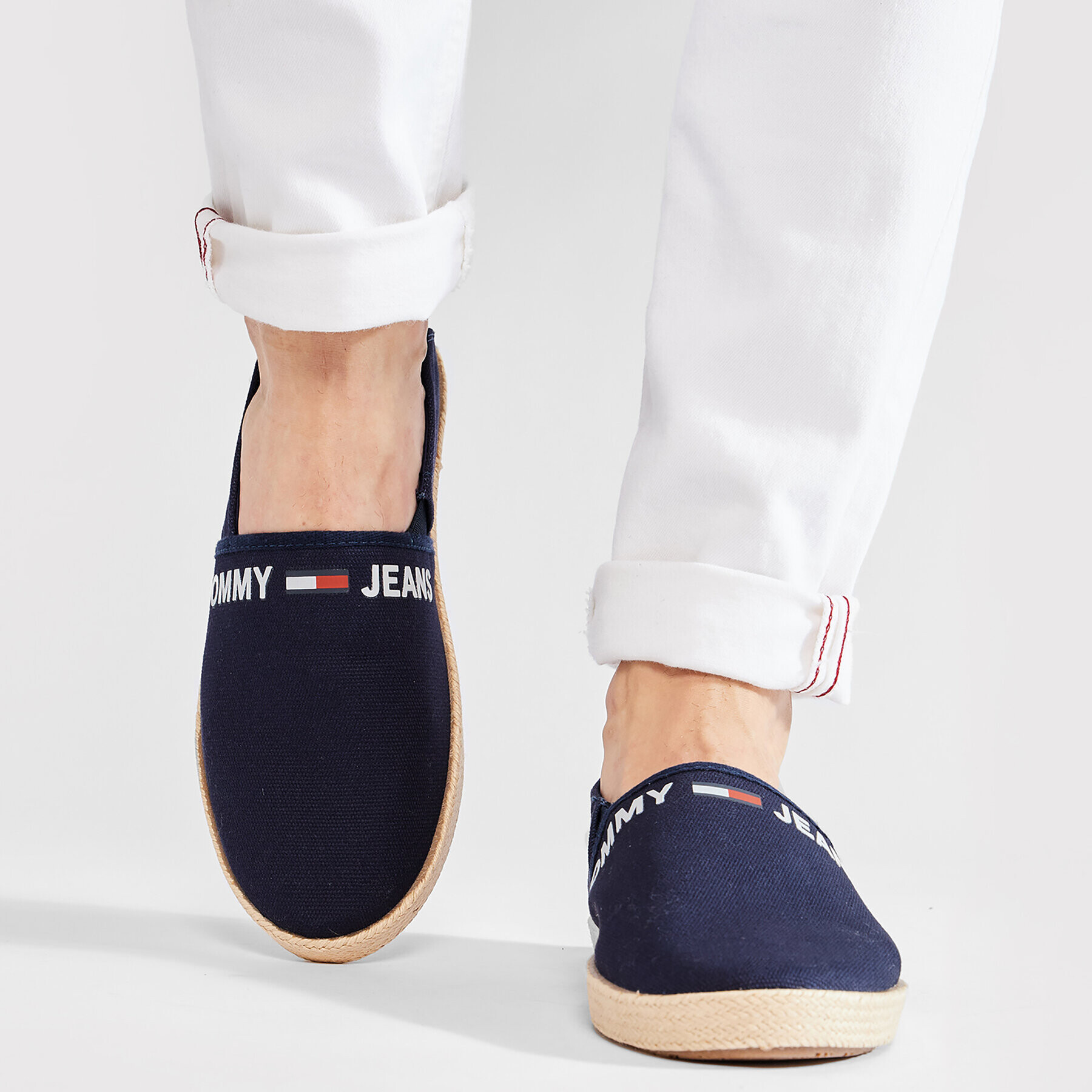 Tommy Jeans Еспадрили Logo Espadrille EM0EM00676C87 Тъмносин - Pepit.bg