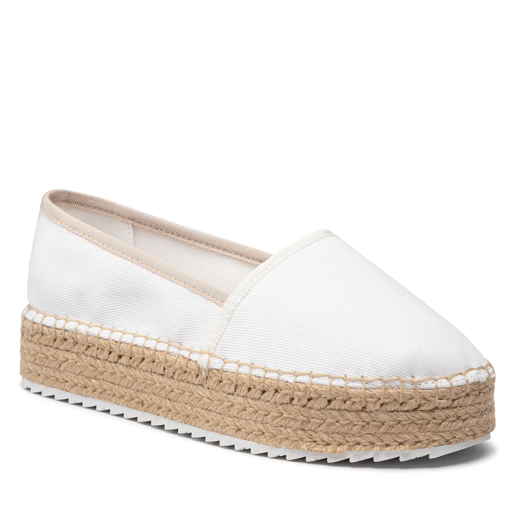 Tommy Jeans Еспадрили Platform Espadrille EN0EN01832 Бял - Pepit.bg