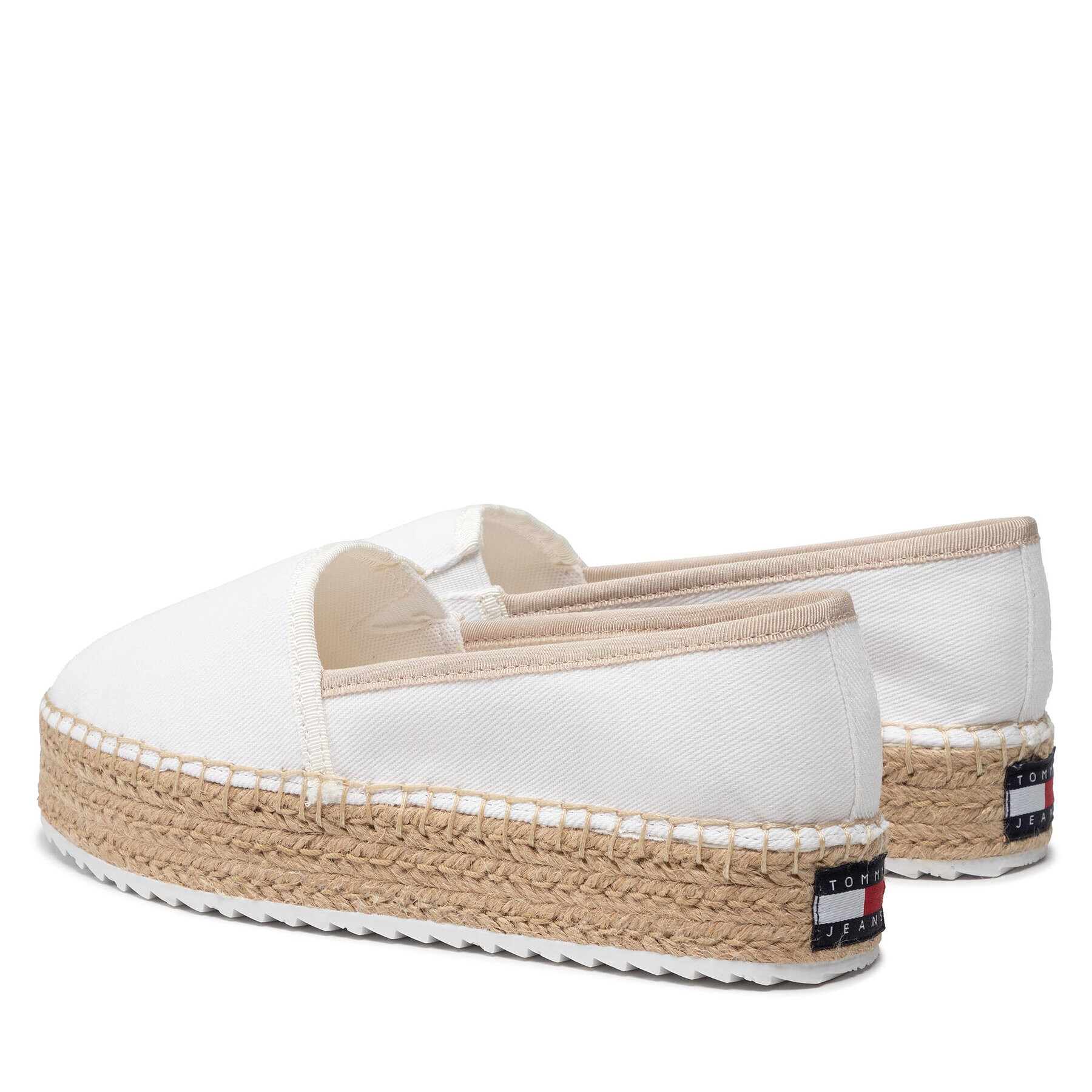 Tommy Jeans Еспадрили Platform Espadrille EN0EN01832 Бял - Pepit.bg