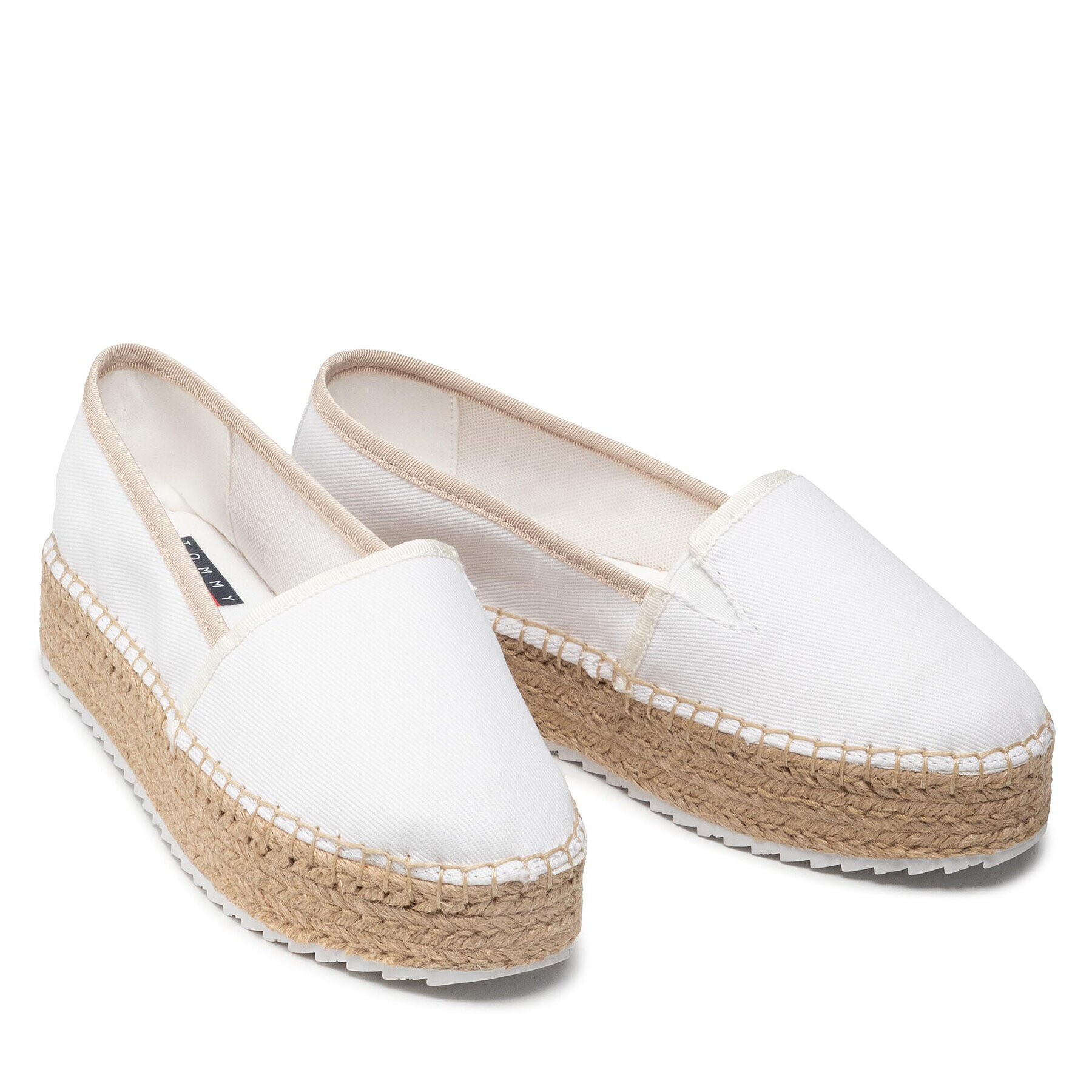 Tommy Jeans Еспадрили Platform Espadrille EN0EN01832 Бял - Pepit.bg