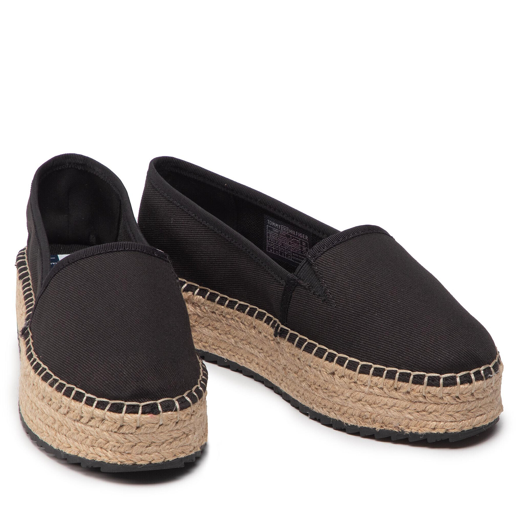 Tommy Jeans Еспадрили Platform Espadrille EN0EN01832 Черен - Pepit.bg