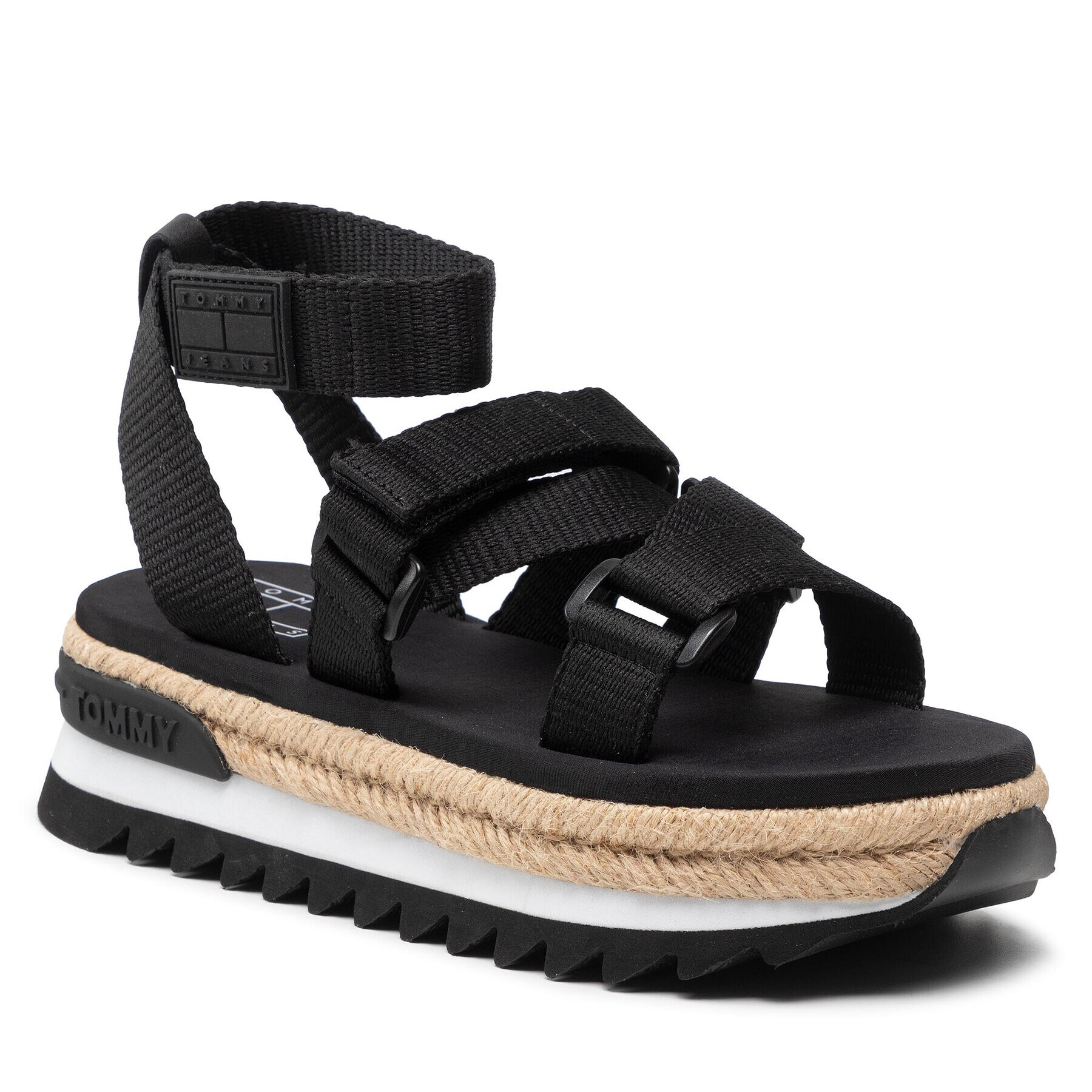 Tommy Jeans Еспадрили Rope Cleated Sandal EN0EN01804 Черен - Pepit.bg