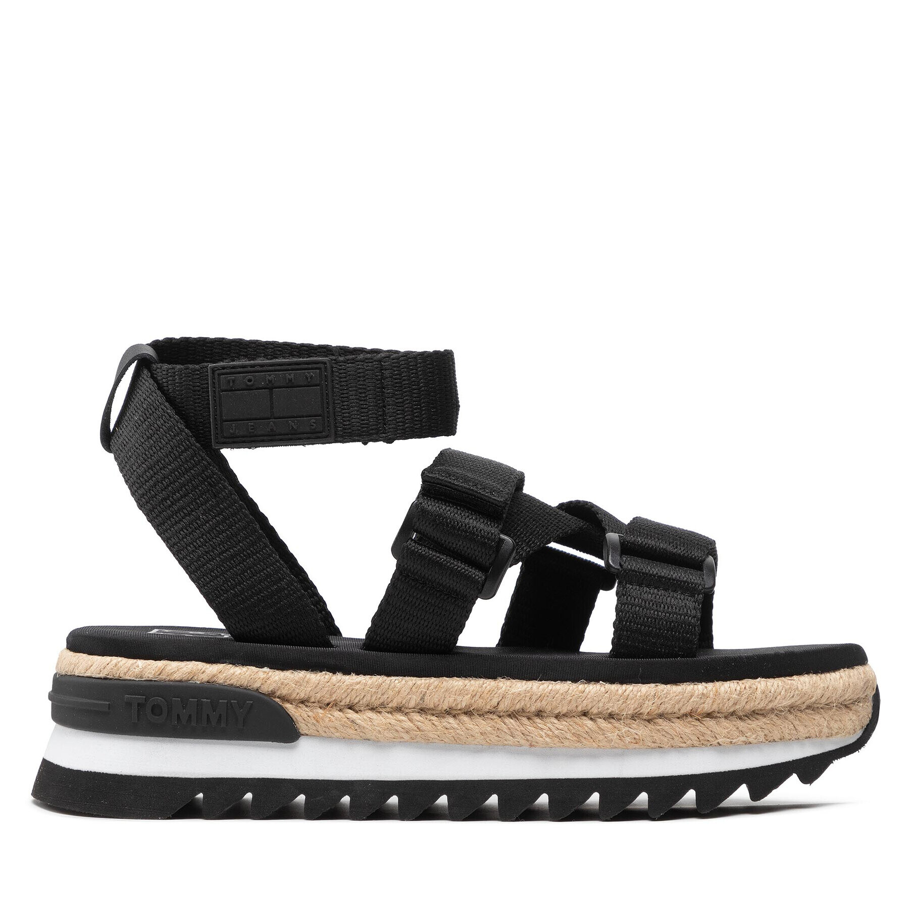 Tommy Jeans Еспадрили Rope Cleated Sandal EN0EN01804 Черен - Pepit.bg