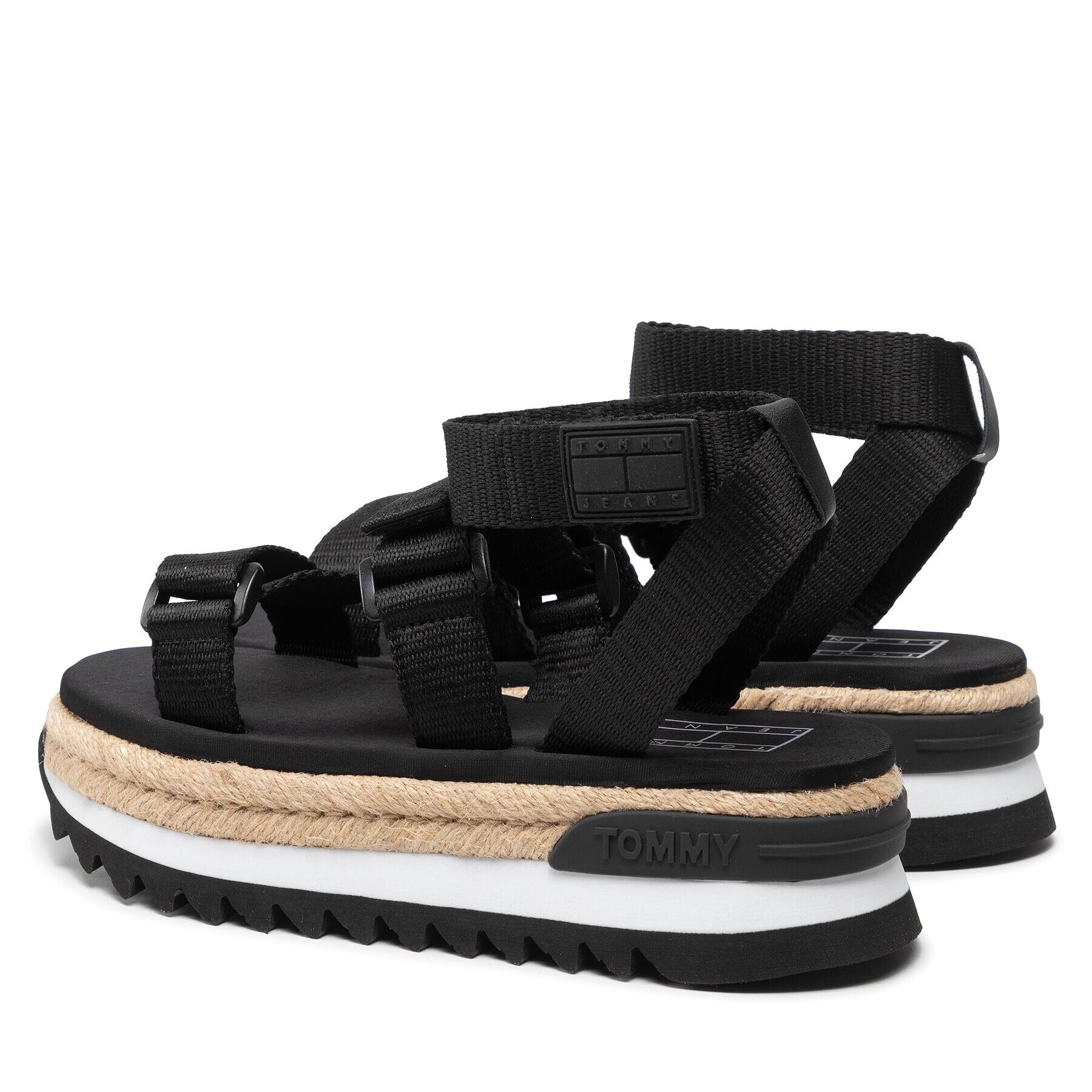 Tommy Jeans Еспадрили Rope Cleated Sandal EN0EN01804 Черен - Pepit.bg