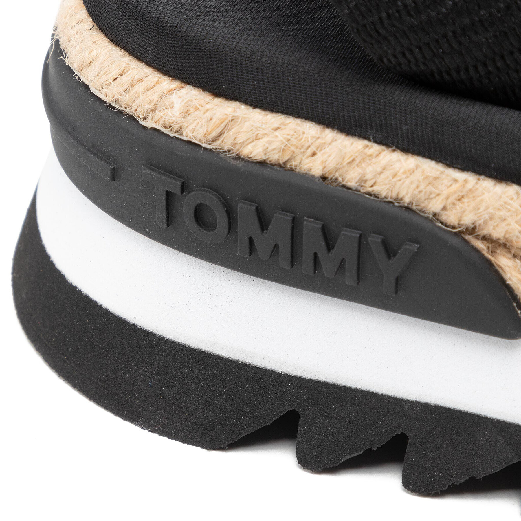 Tommy Jeans Еспадрили Rope Cleated Sandal EN0EN01804 Черен - Pepit.bg