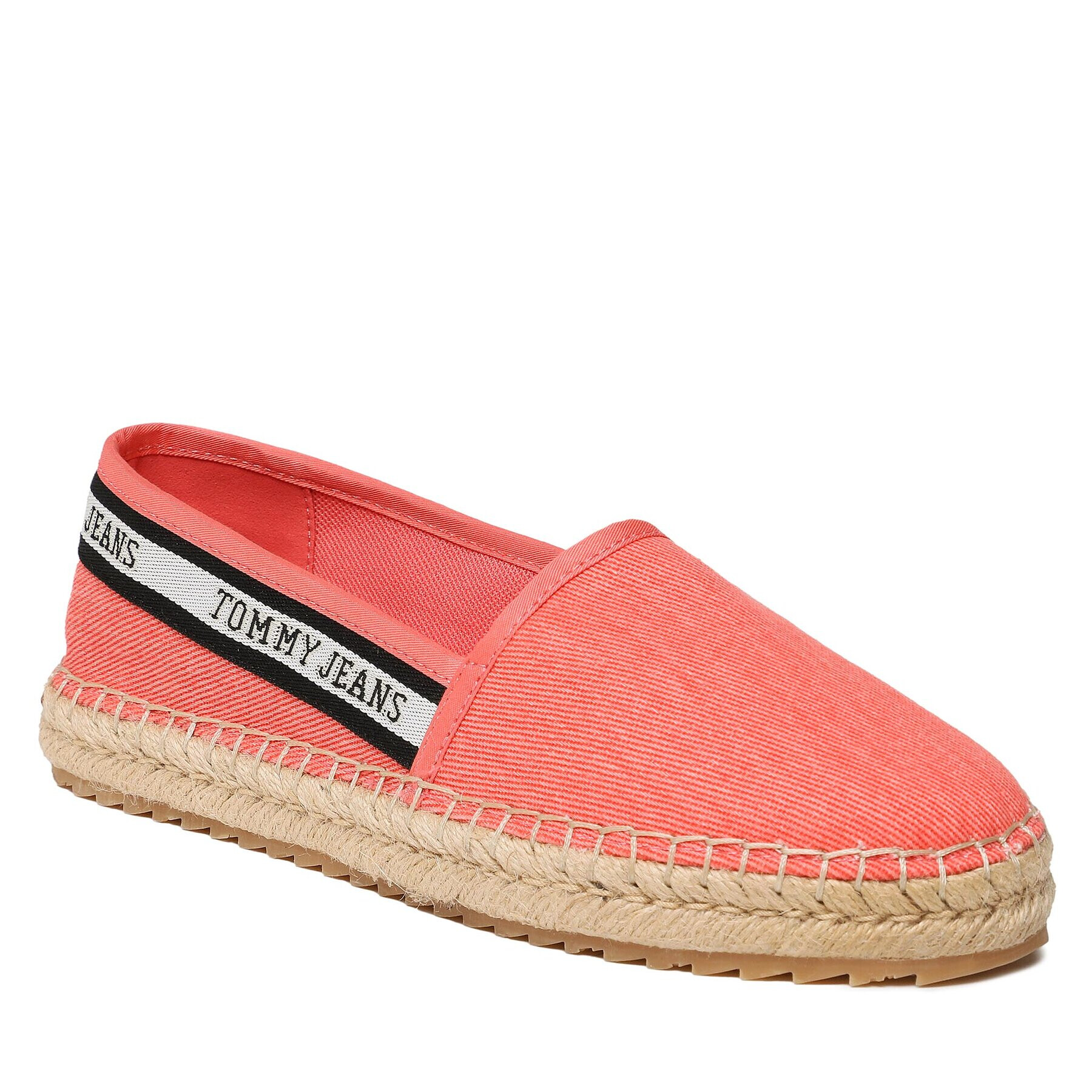 Tommy Jeans Еспадрили Tjw Flatform Webbing Espadrille EN0EN02362 Коралов - Pepit.bg