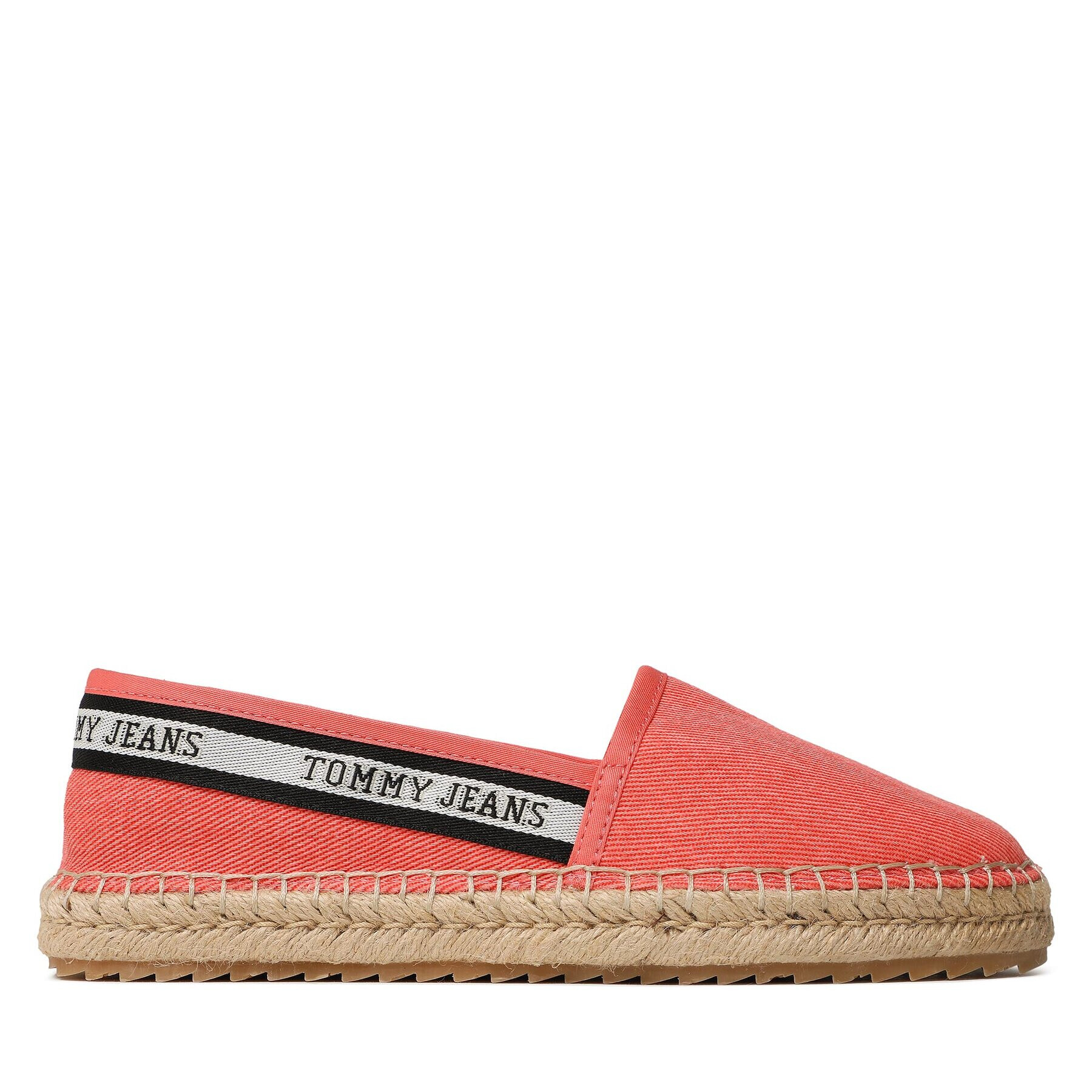 Tommy Jeans Еспадрили Tjw Flatform Webbing Espadrille EN0EN02362 Коралов - Pepit.bg