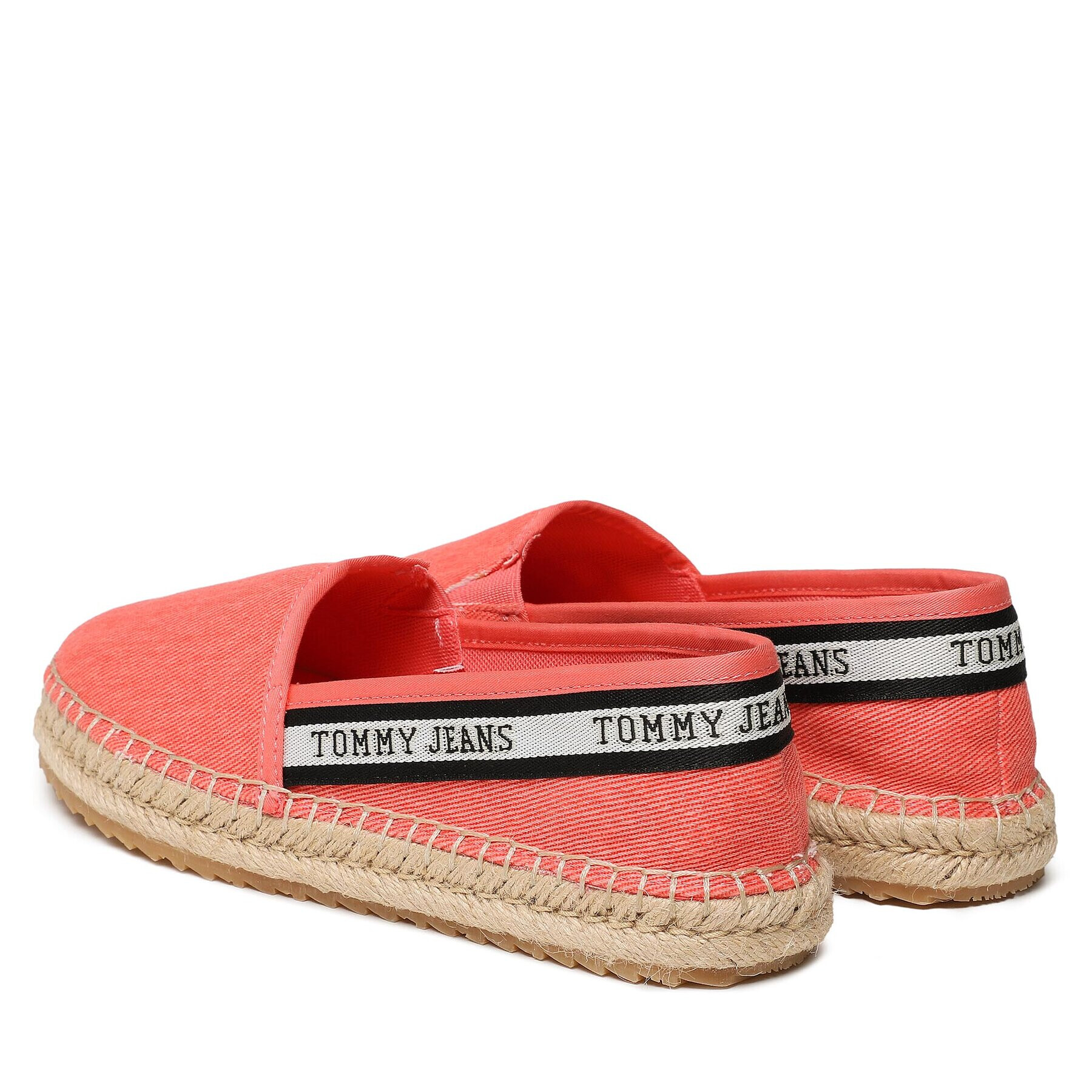 Tommy Jeans Еспадрили Tjw Flatform Webbing Espadrille EN0EN02362 Коралов - Pepit.bg