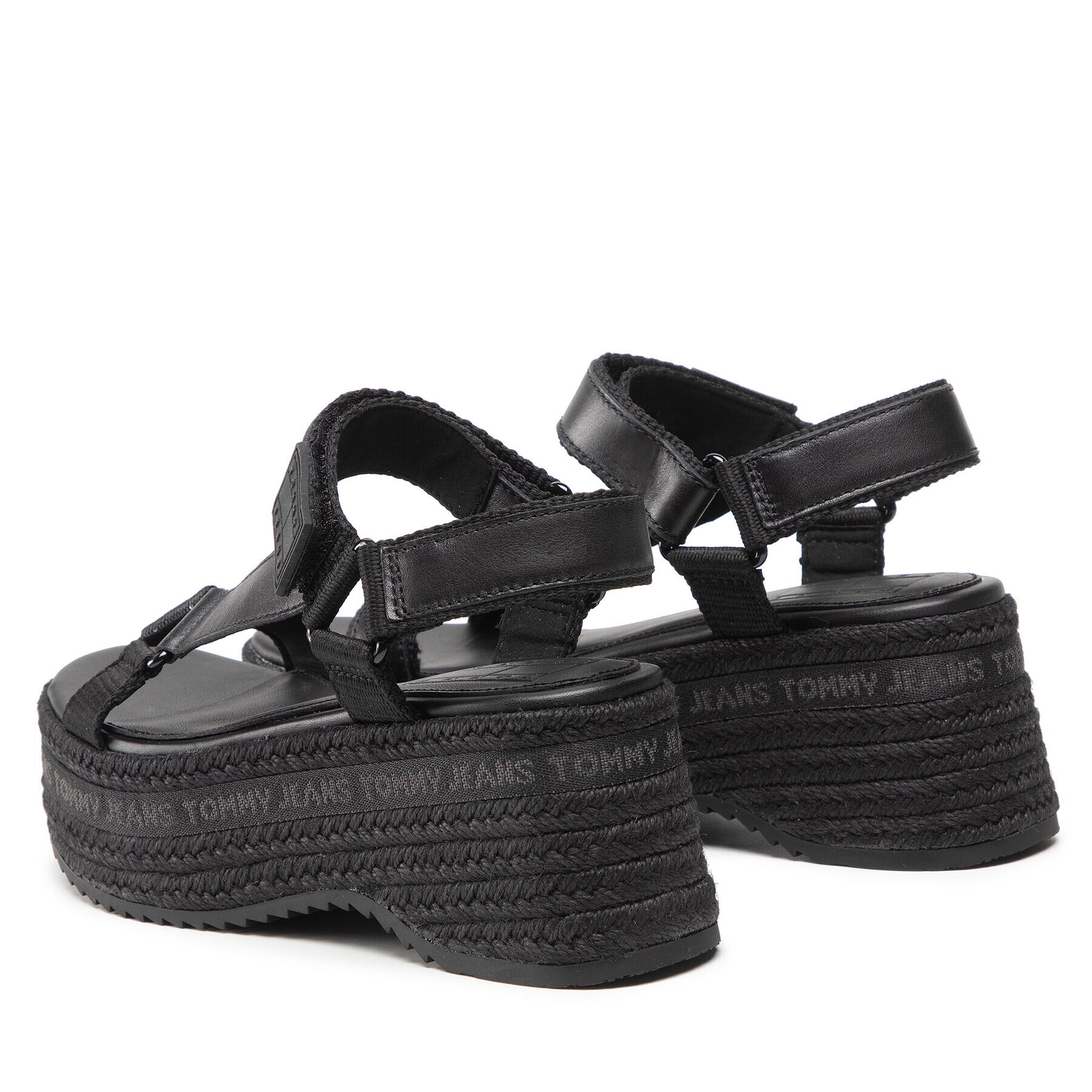 Tommy Jeans Еспадрили Wedge Sandal EN0EN01810 Черен - Pepit.bg