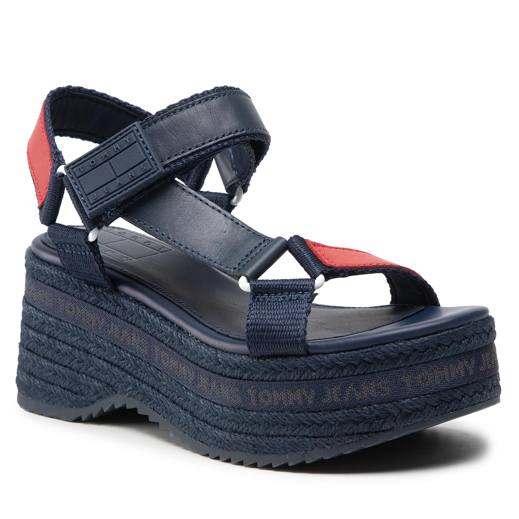 Tommy Jeans Еспадрили Wedge Sandal EN0EN01810 Тъмносин - Pepit.bg