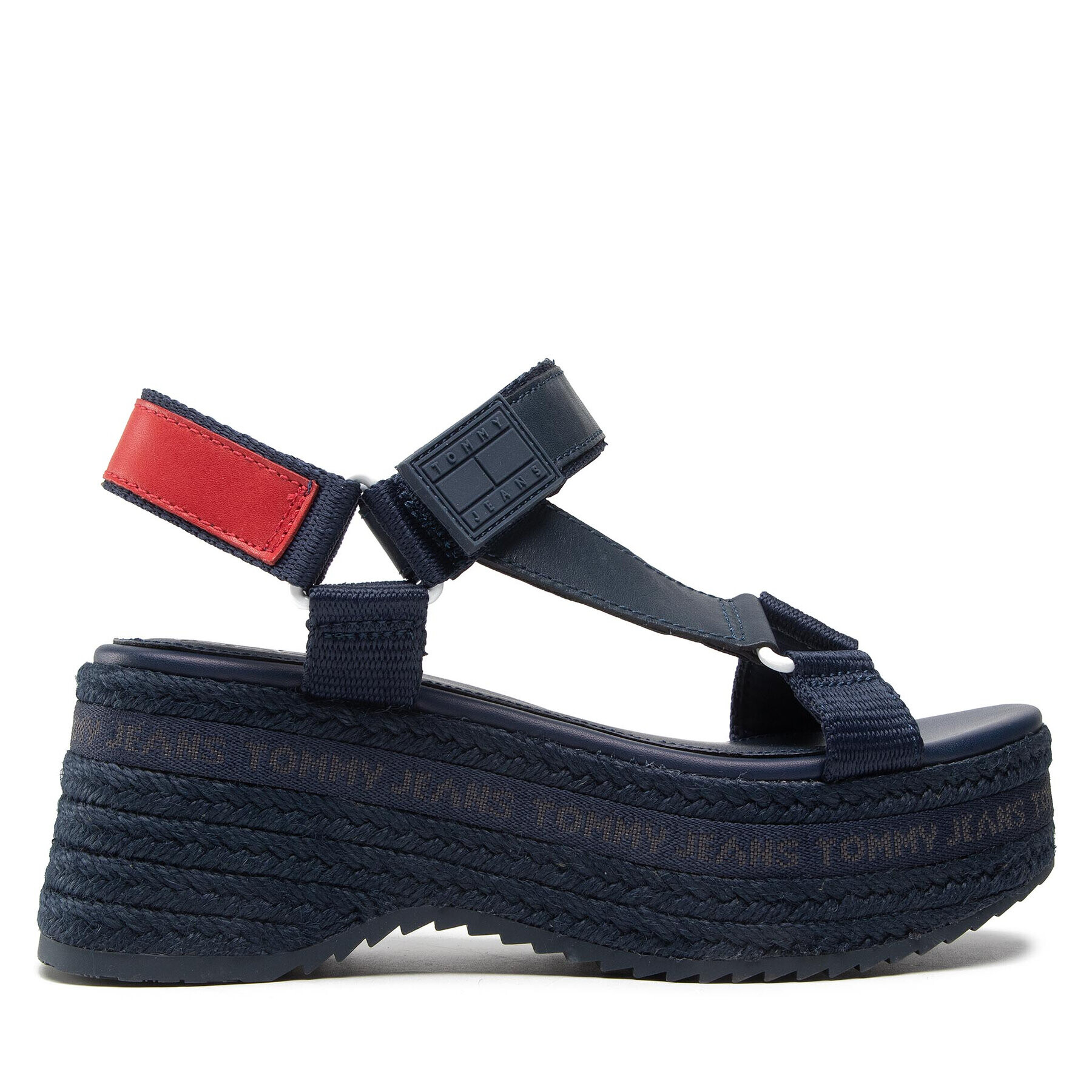 Tommy Jeans Еспадрили Wedge Sandal EN0EN01810 Тъмносин - Pepit.bg