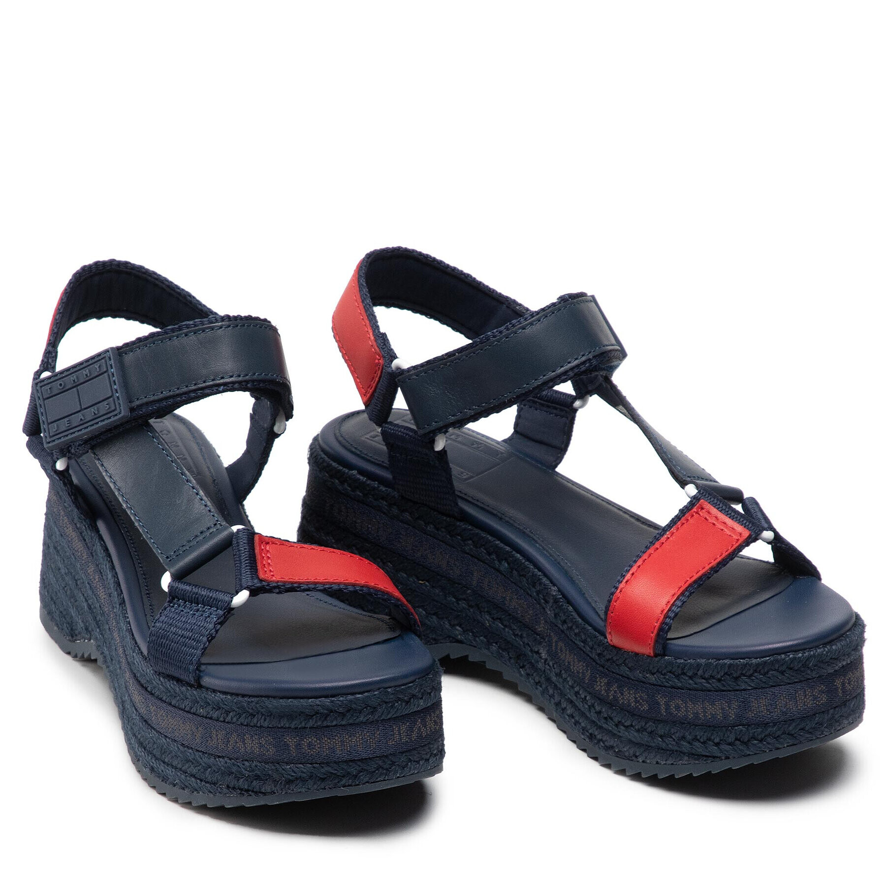 Tommy Jeans Еспадрили Wedge Sandal EN0EN01810 Тъмносин - Pepit.bg