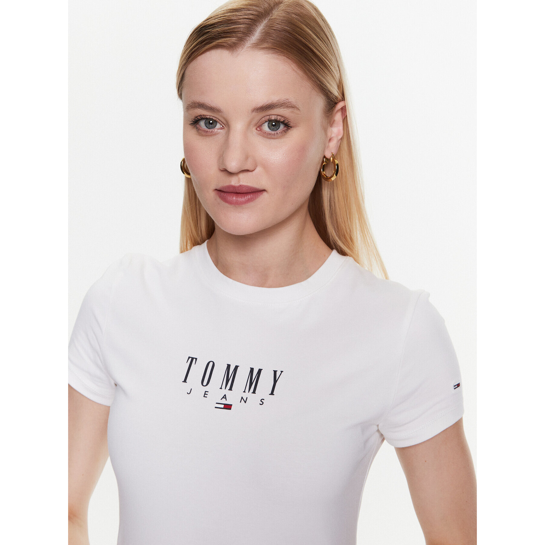 Tommy Jeans Ежедневна рокля Lala 2 DW0DW15357 Бял Slim Fit - Pepit.bg