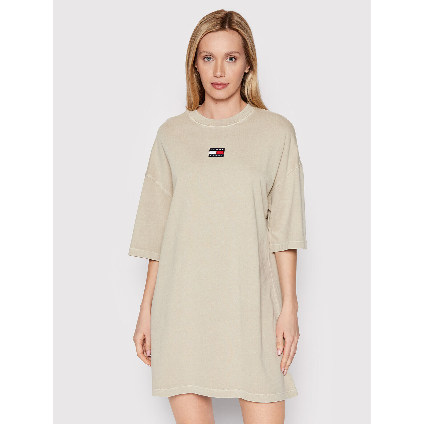 Tommy Jeans Ежедневна рокля DW0DW10370 Бежов Oversize - Pepit.bg