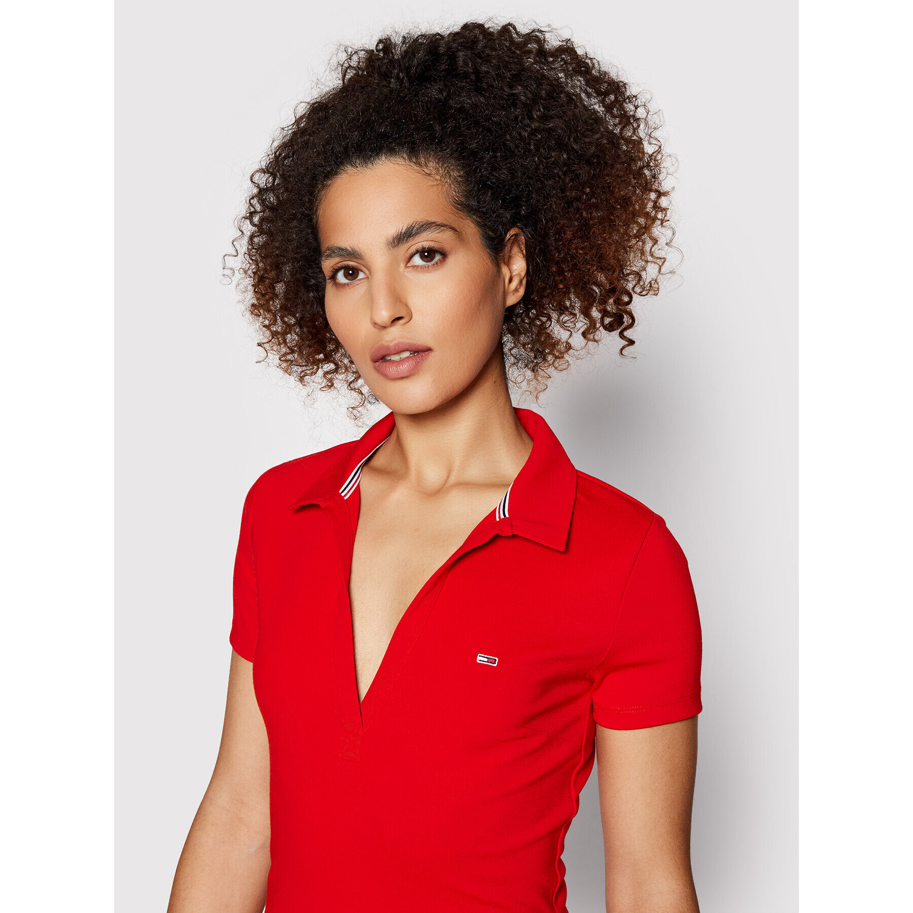 Tommy Jeans Ежедневна рокля DW0DW12877 Червен Slim Fit - Pepit.bg