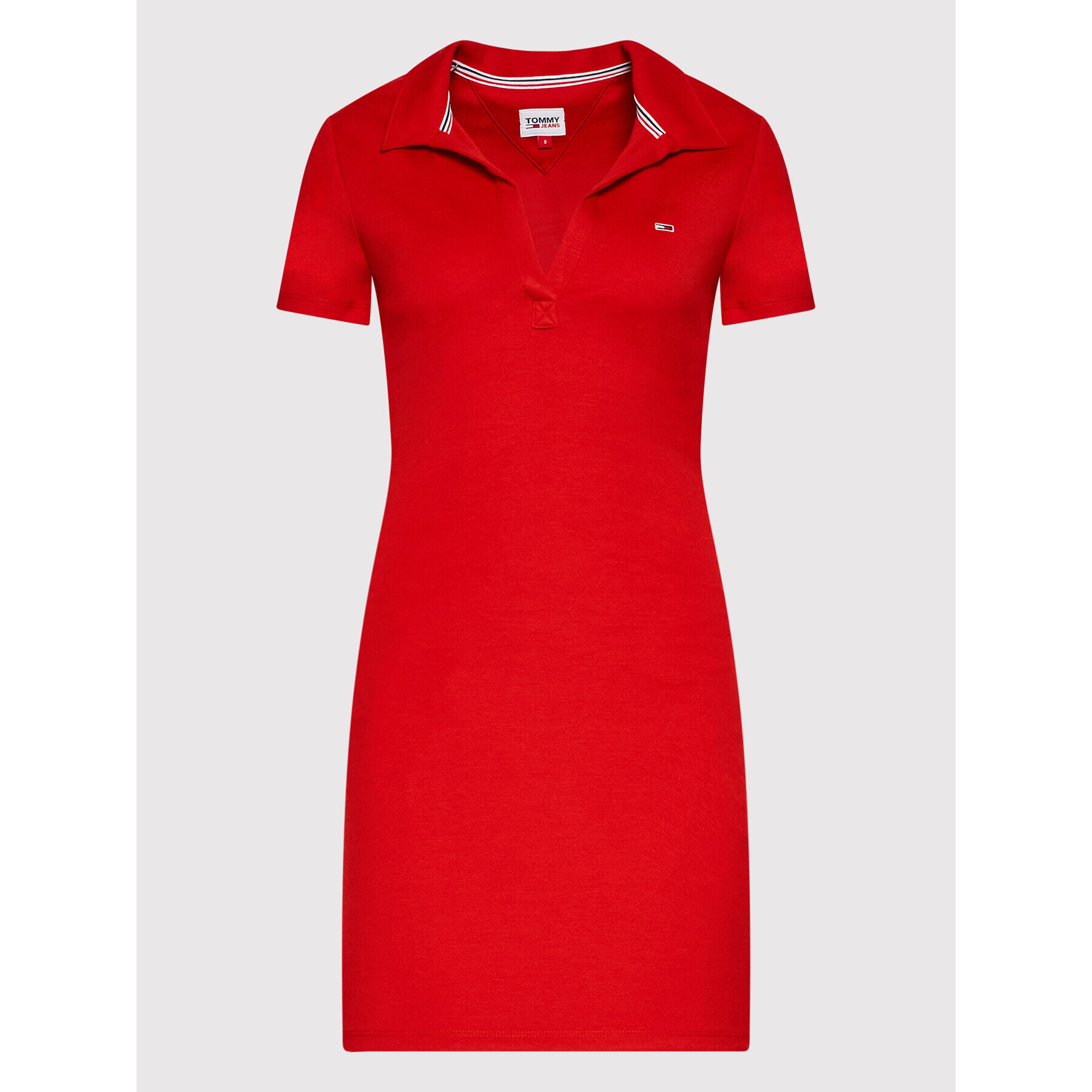 Tommy Jeans Ежедневна рокля DW0DW12877 Червен Slim Fit - Pepit.bg
