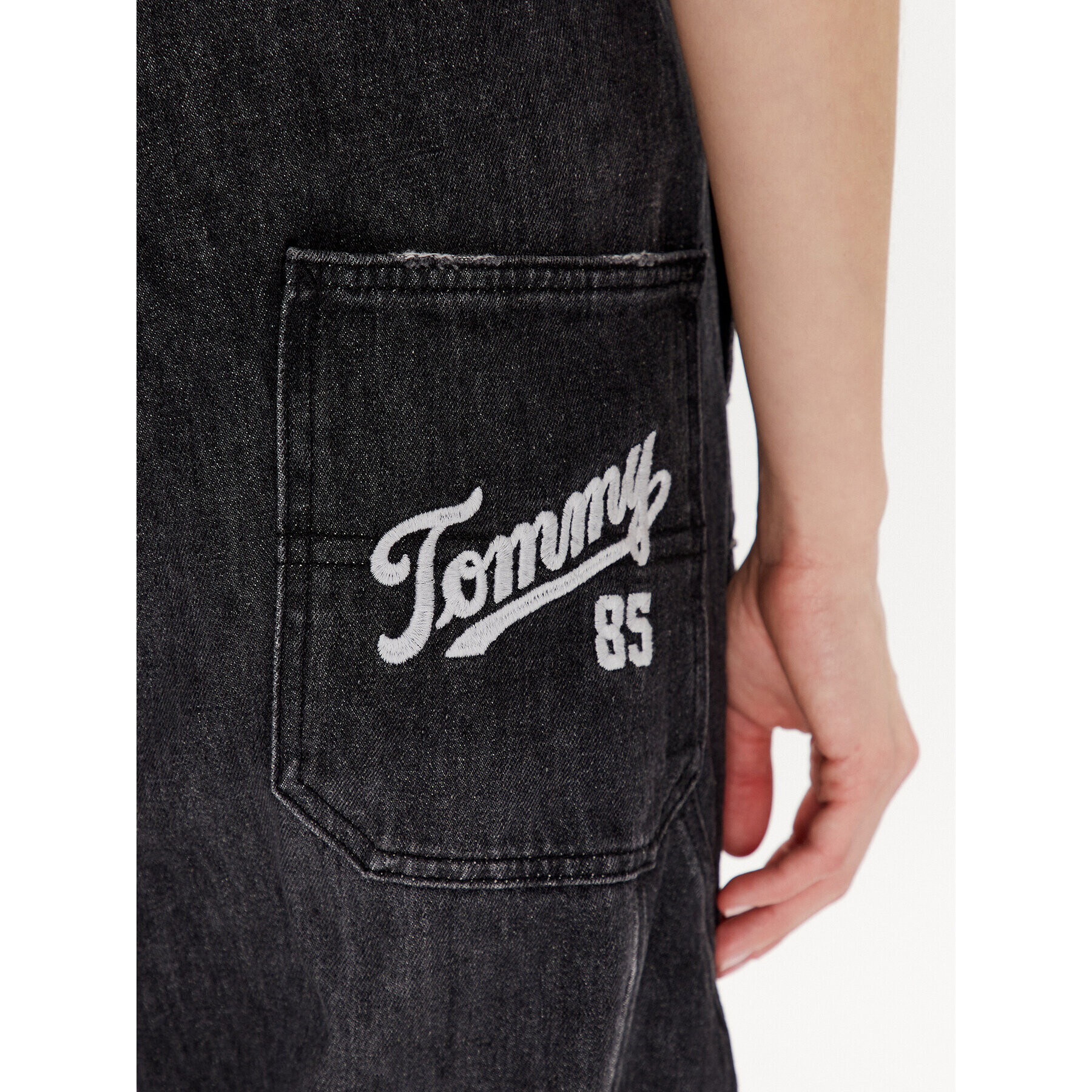 Tommy Jeans Гащеризон с презрамки DW0DW14796 Черен Regular Fit - Pepit.bg