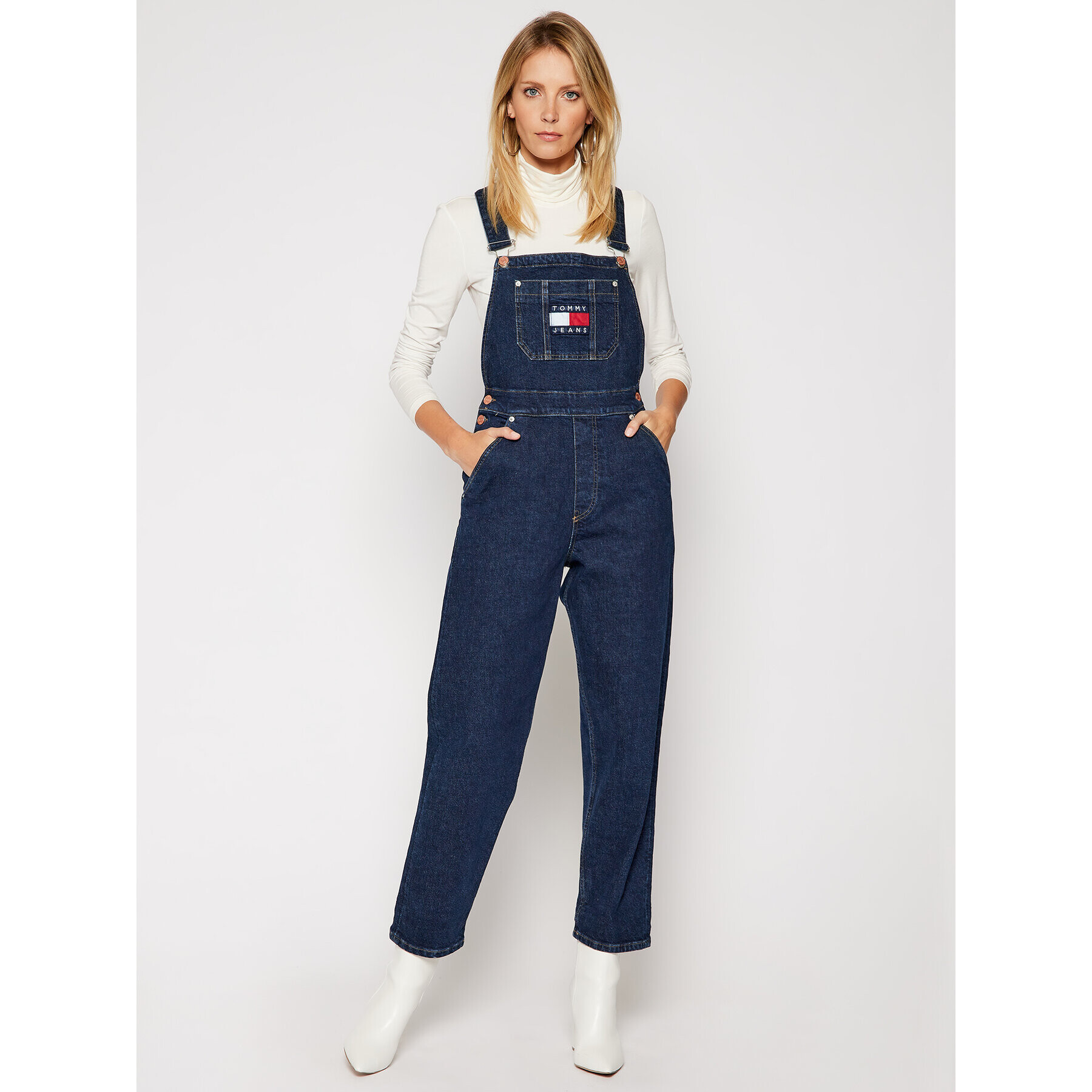 Tommy Jeans Гащеризон Dungaree Oldbcf DW0DW09422 Тъмносин Regular Fit - Pepit.bg